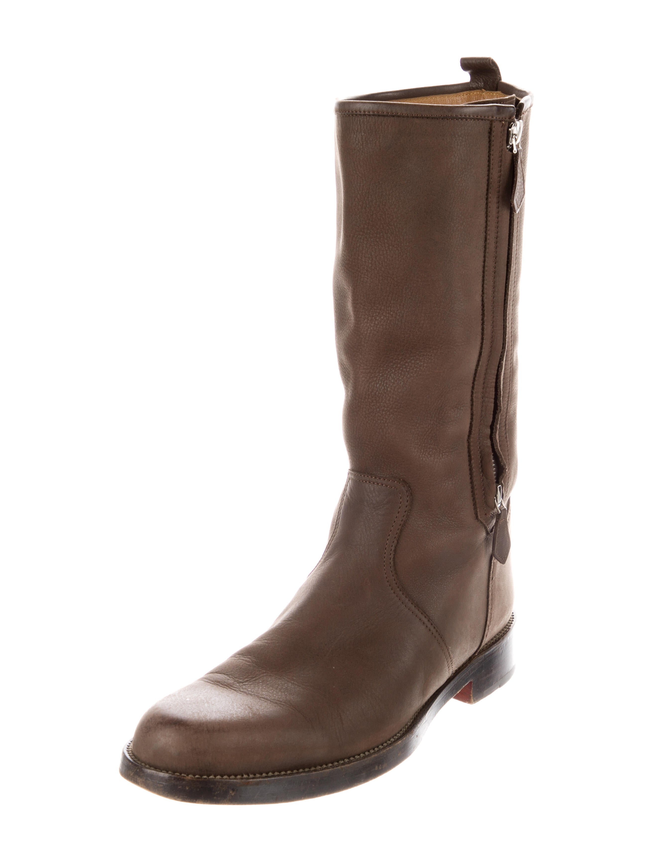 Hermès Leather Riding Boots Brown Boots, Shoes HER448482 The RealReal