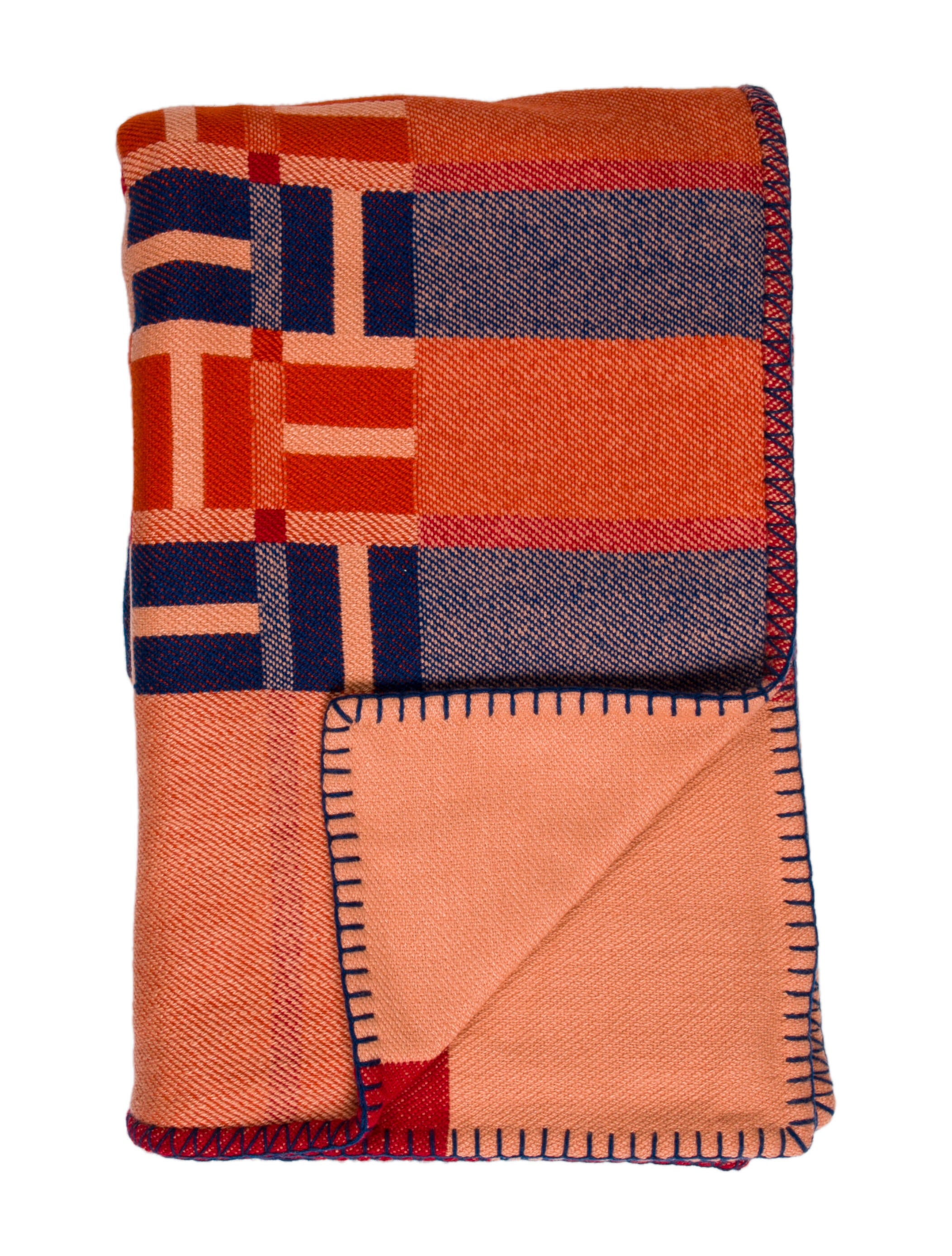 Hermès Avalon Throw Blanket Orange Throws, Pillows & Throws