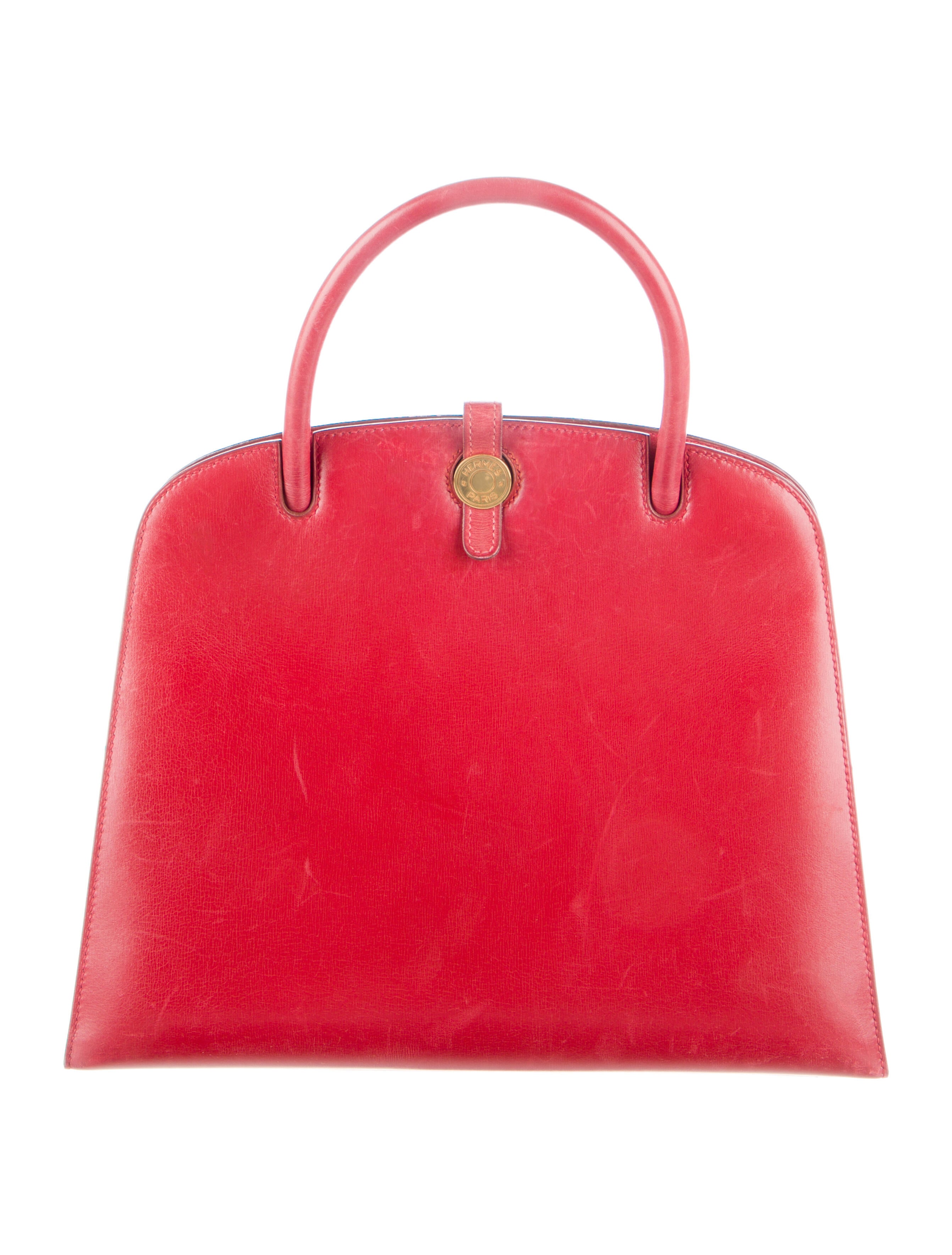 Hermès Wool Feudou Bag Red Handle Bags, Handbags HER109229 The RealReal