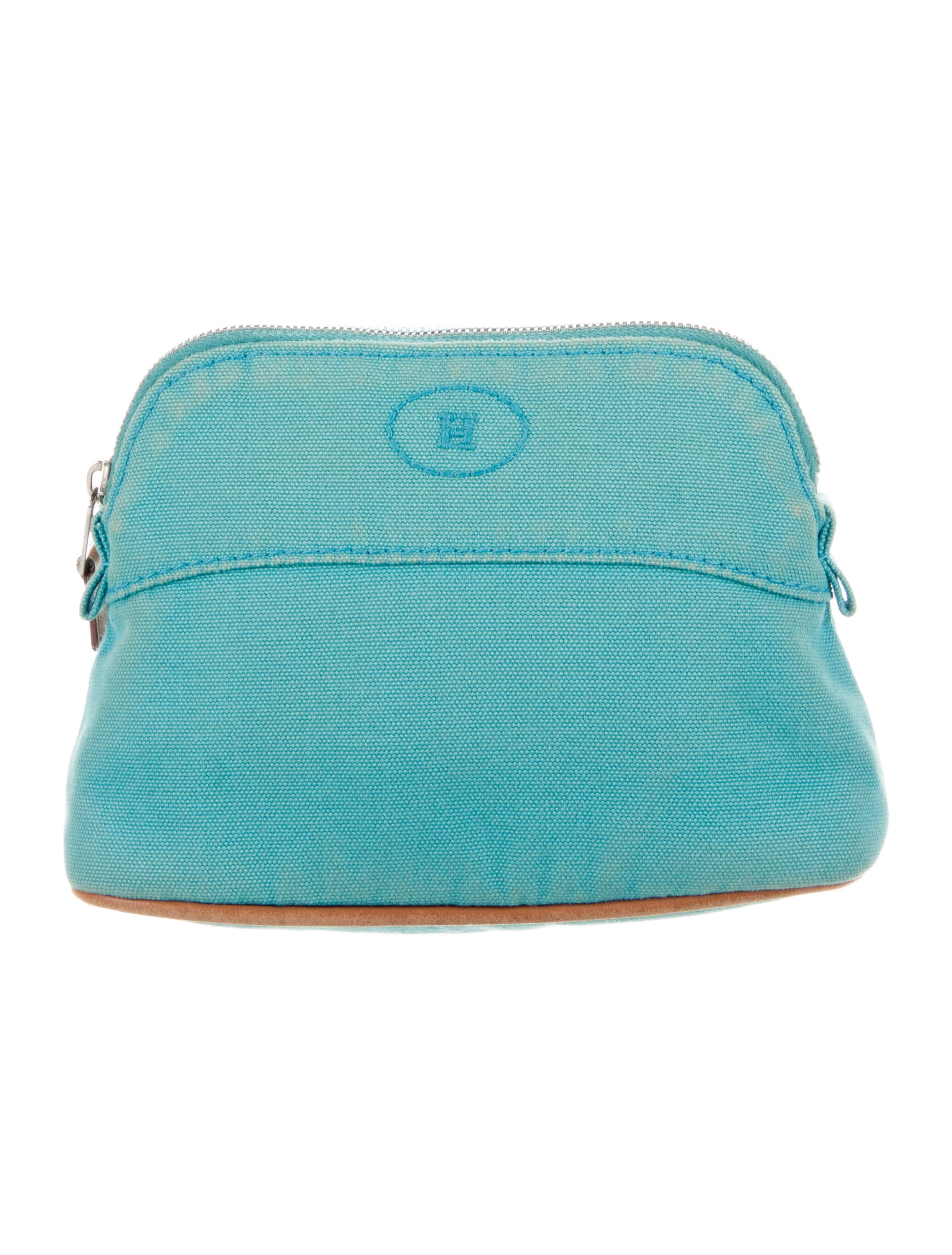Hermès Mini Bolide Cosmetic Case Blue Cosmetic Bags, Accessories