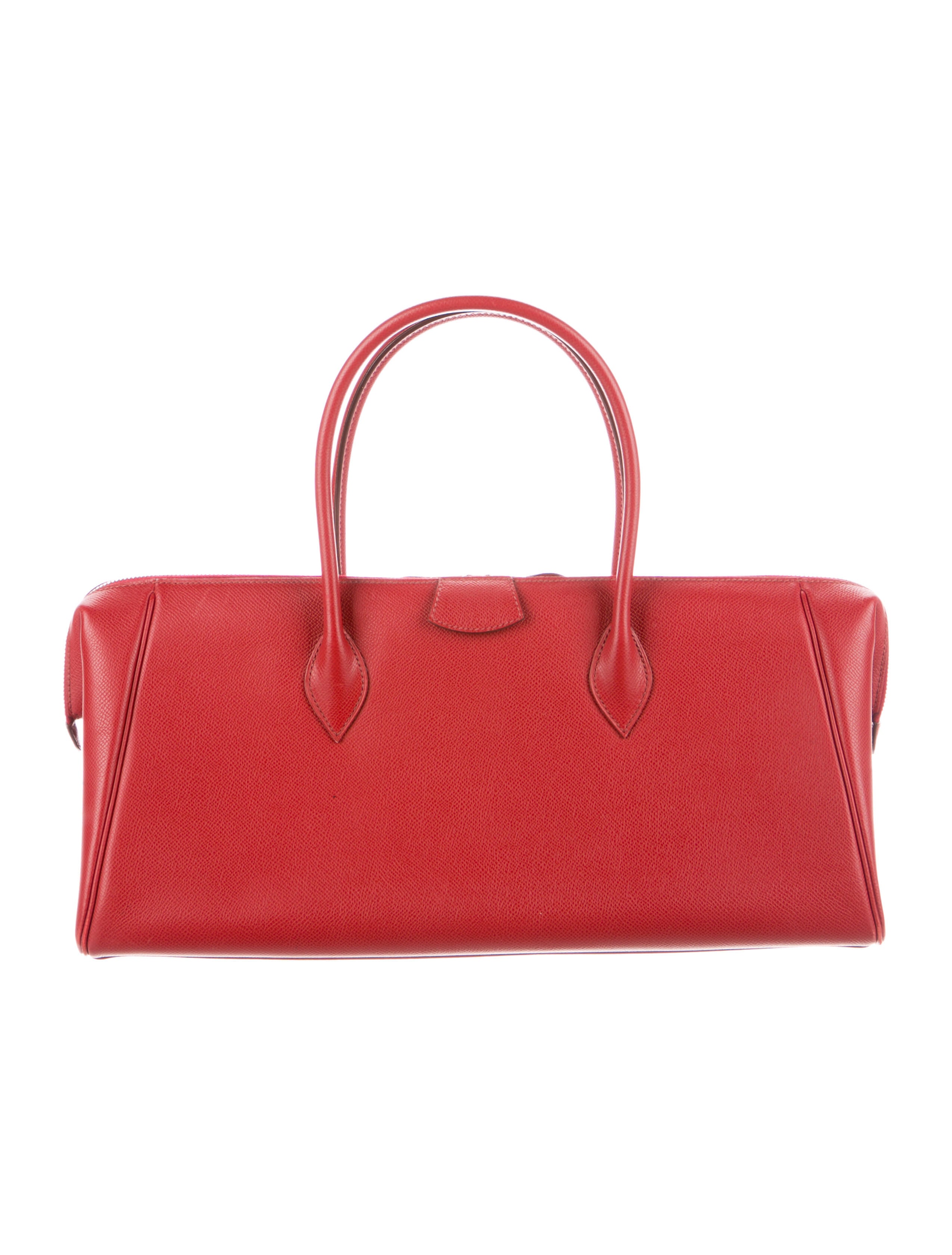 Hermès Wool Feudou Bag Red Handle Bags, Handbags HER109229 The RealReal