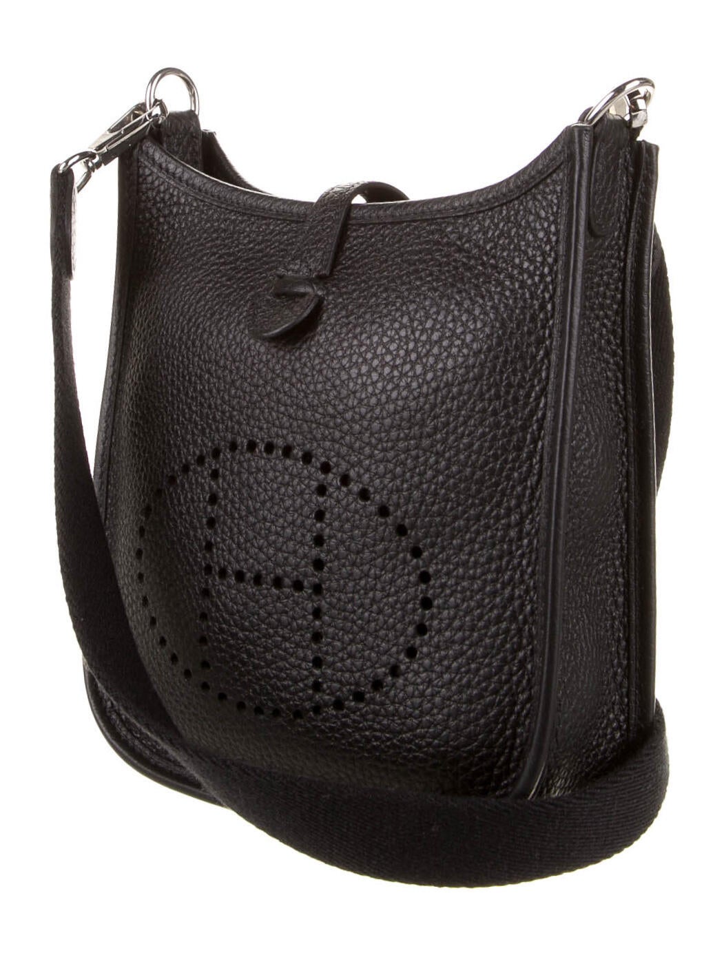 Hermès 2021 Clemence Evelyne Amazone TPM 16 Black Crossbody Bags