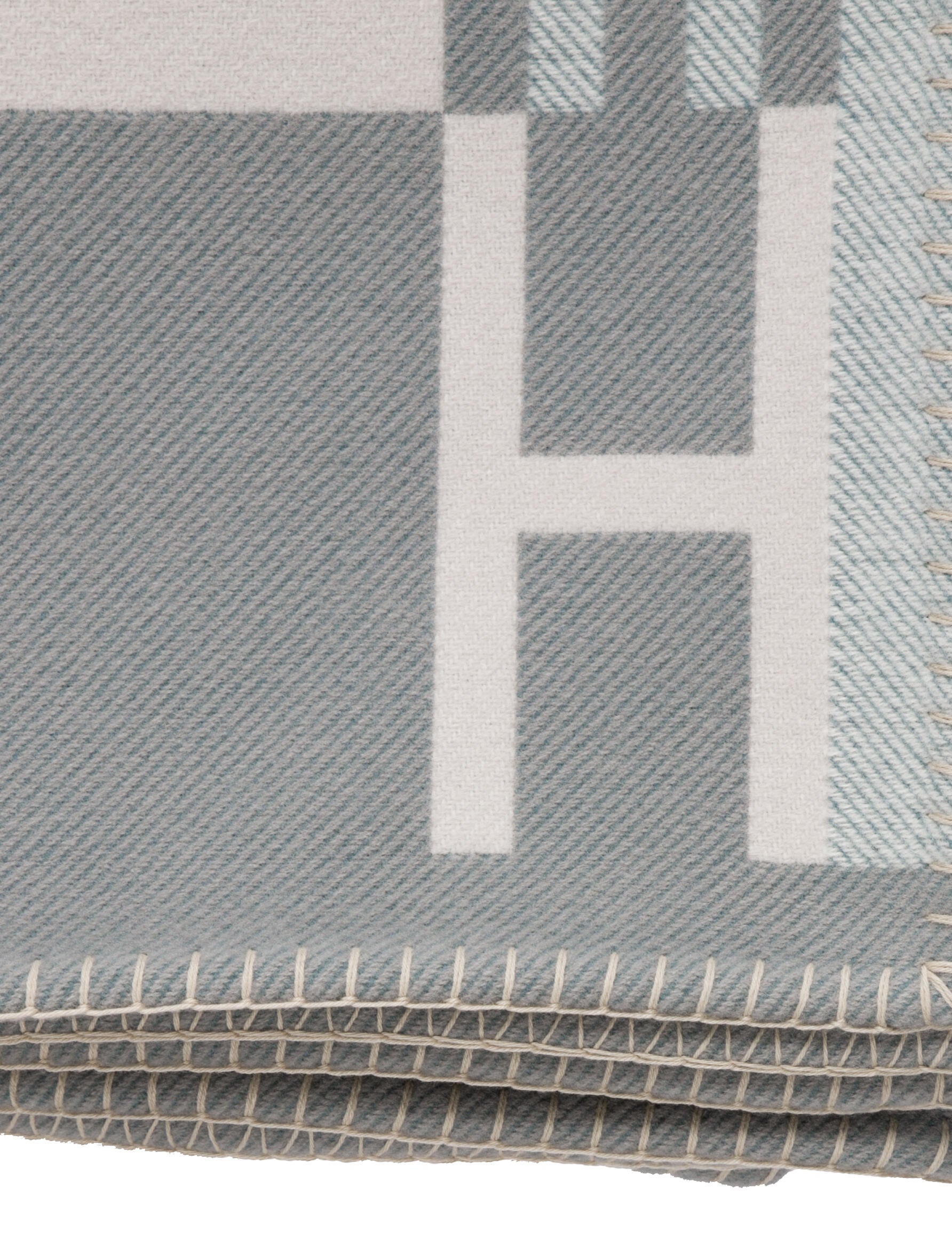 Hermès Ithaque Throw Blanket Grey Throws, Pillows & Throws