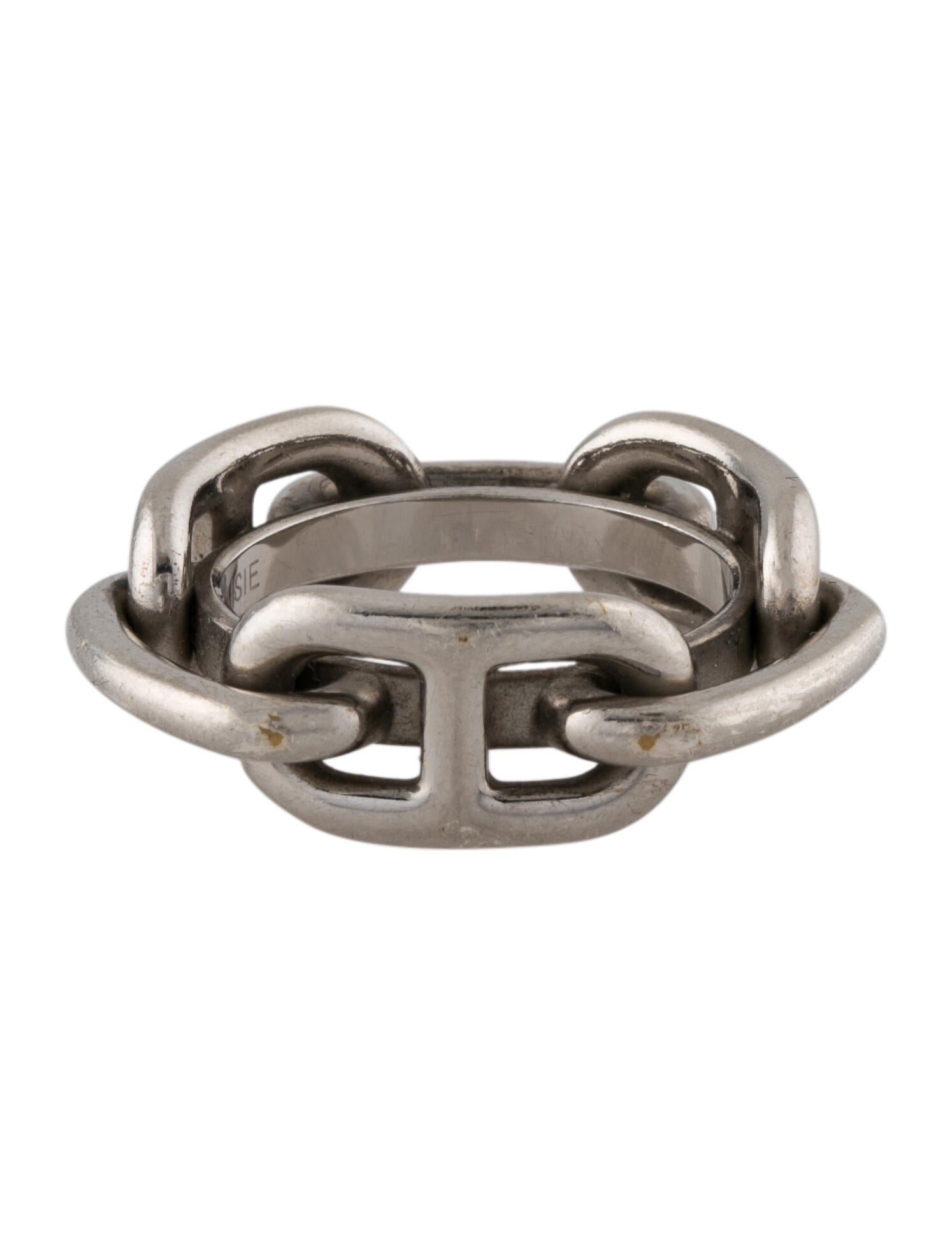 Hermès Régate Scarf Ring Silver HER460138 The RealReal