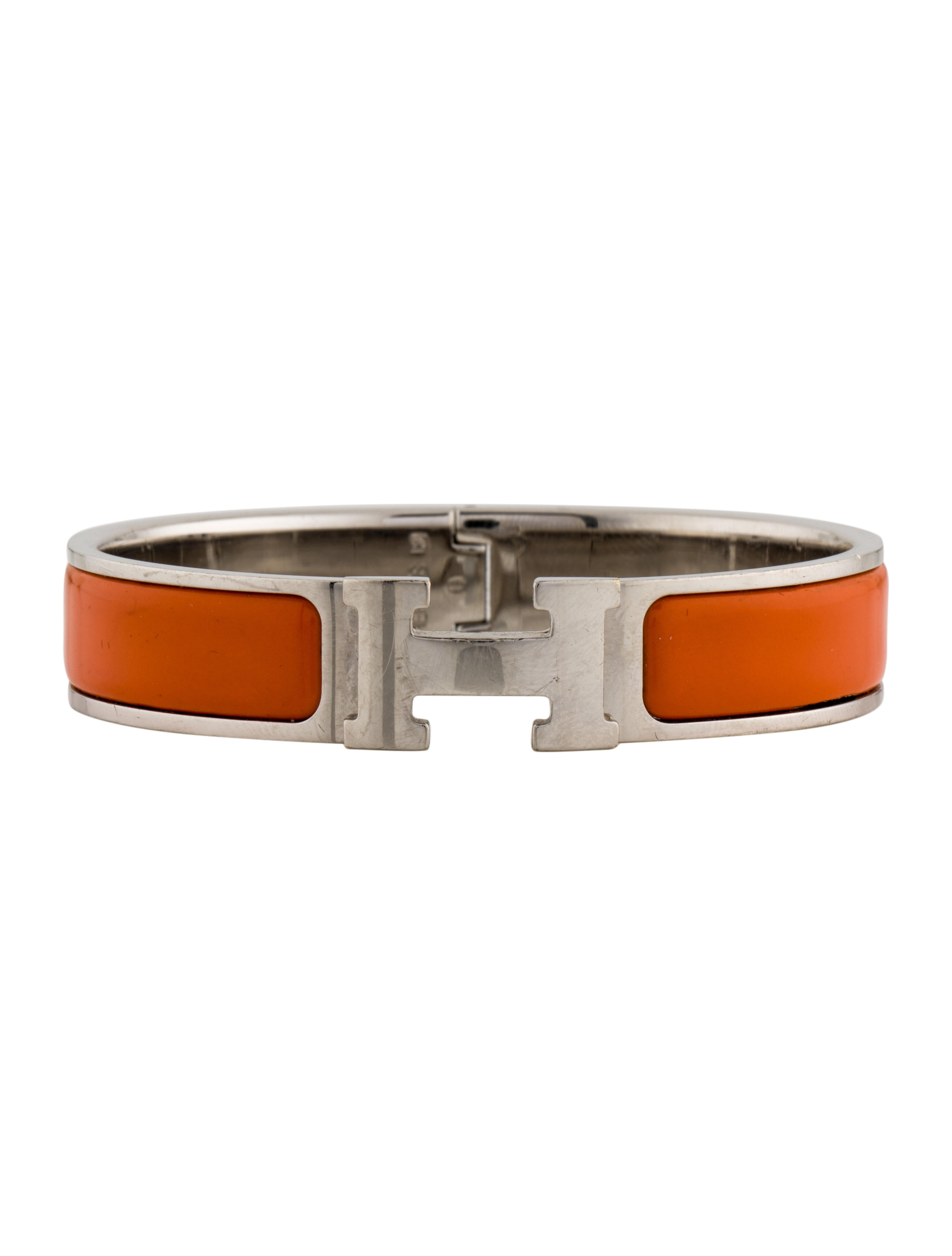 Hermès Clic H Bracelet 18K Rose GoldPlated Bangle, Bracelets