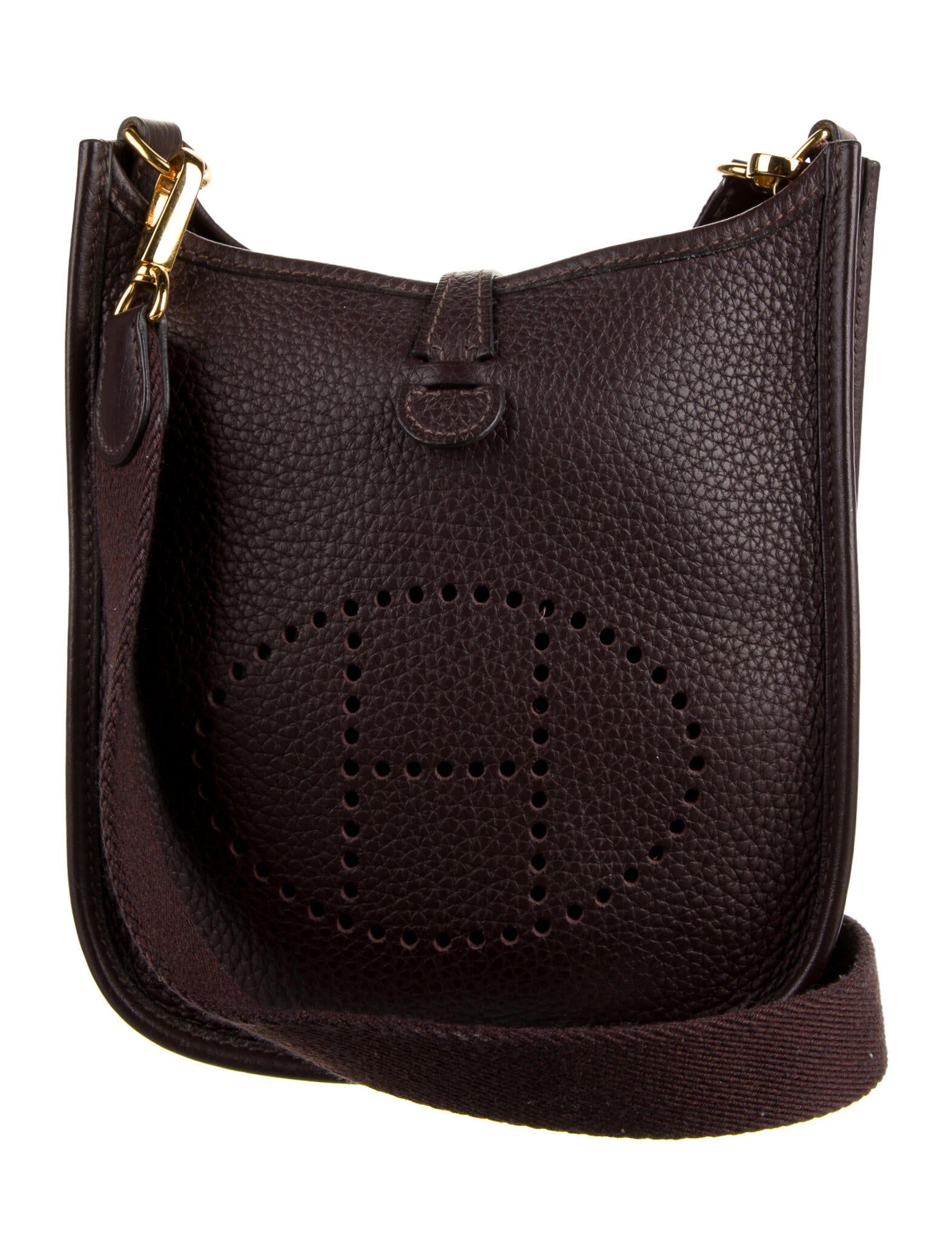 Hermès 2022 Clemence Evelyne TPM 16 Brown Crossbody Bags, Handbags