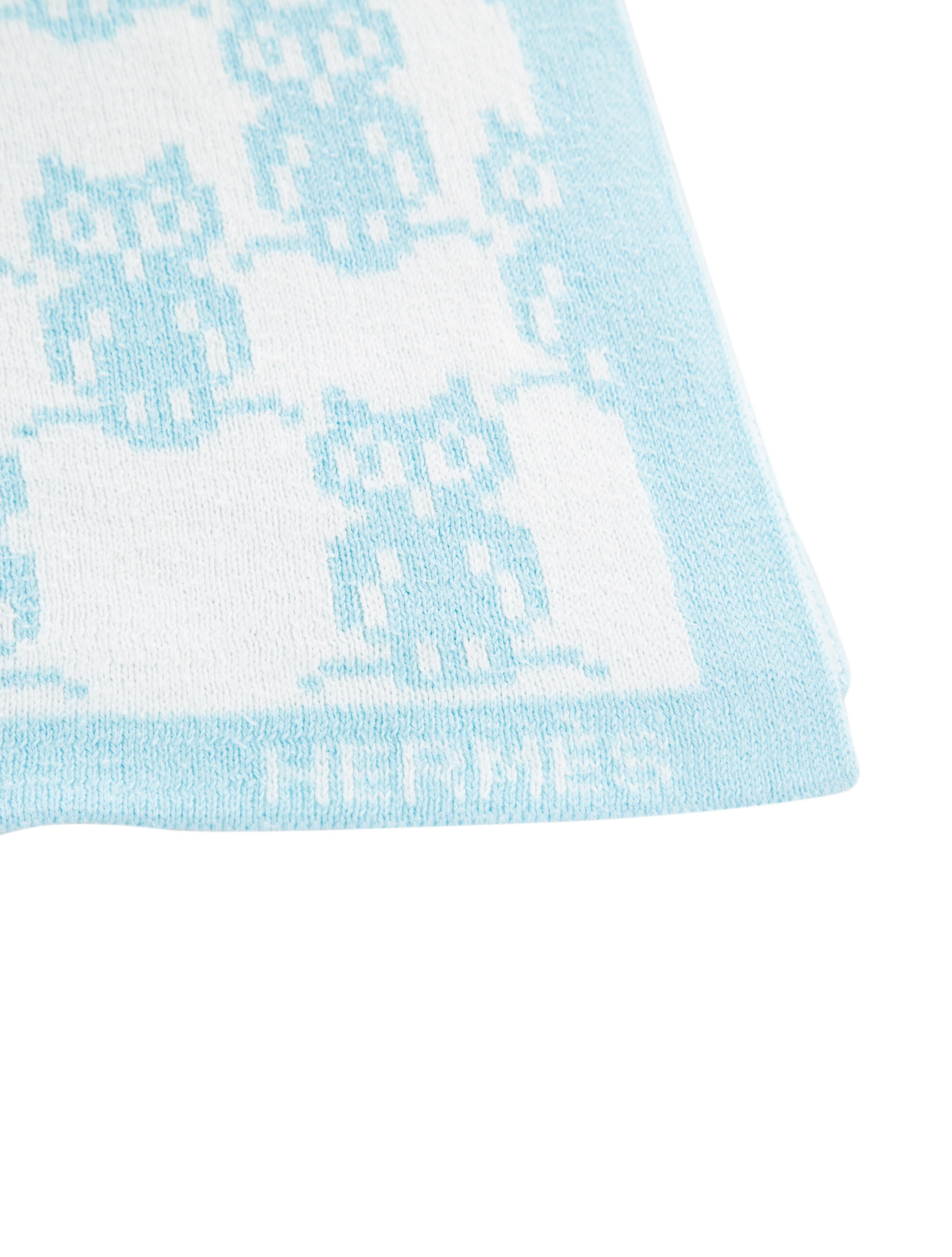 Hermès Animaux Pixel Baby Blanket Blue Kids Decor & Accessories, Kids