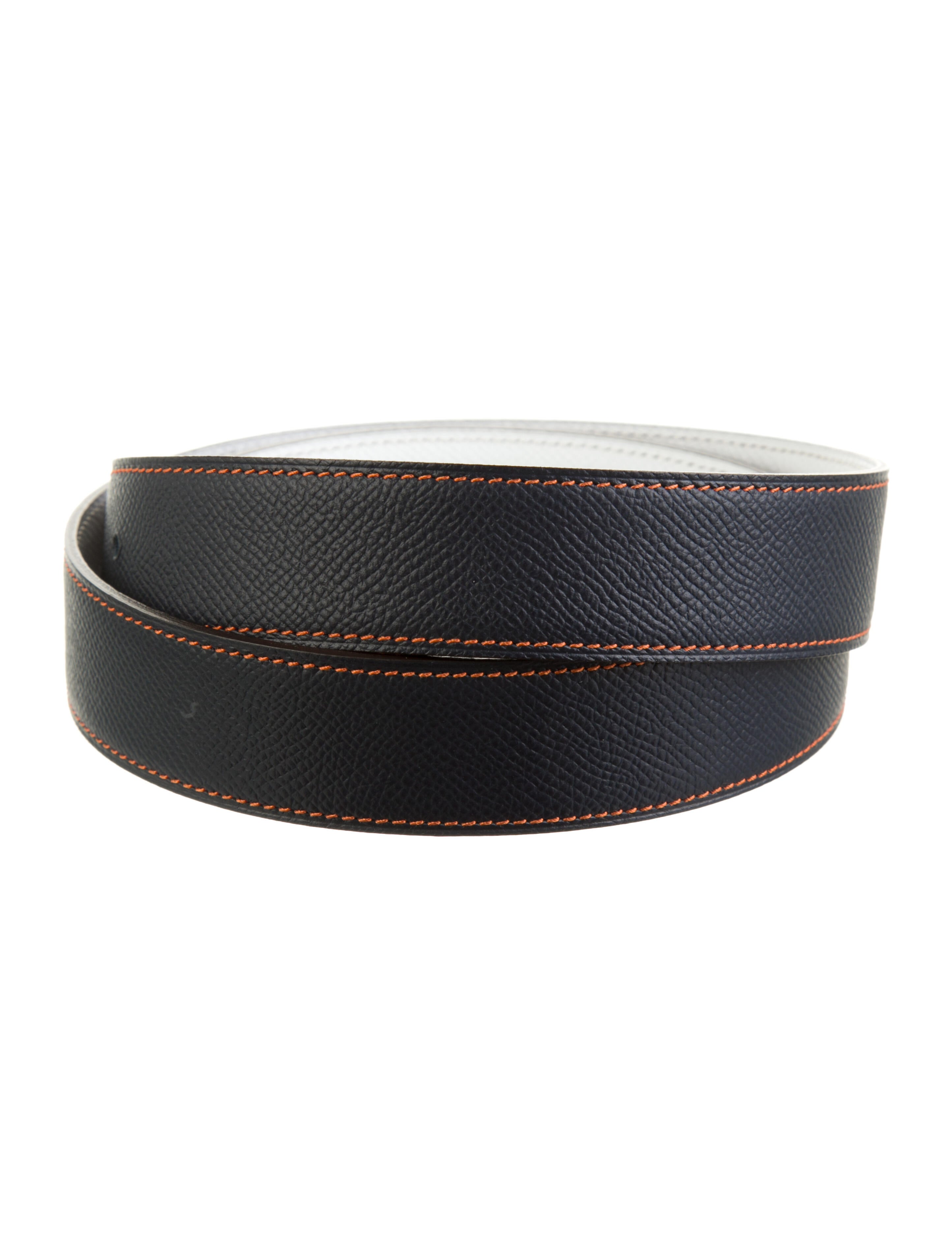 Hermès Reversible 32 mm Belt Strap Belt Strap Blue Belts, Accessories HER467994 The RealReal
