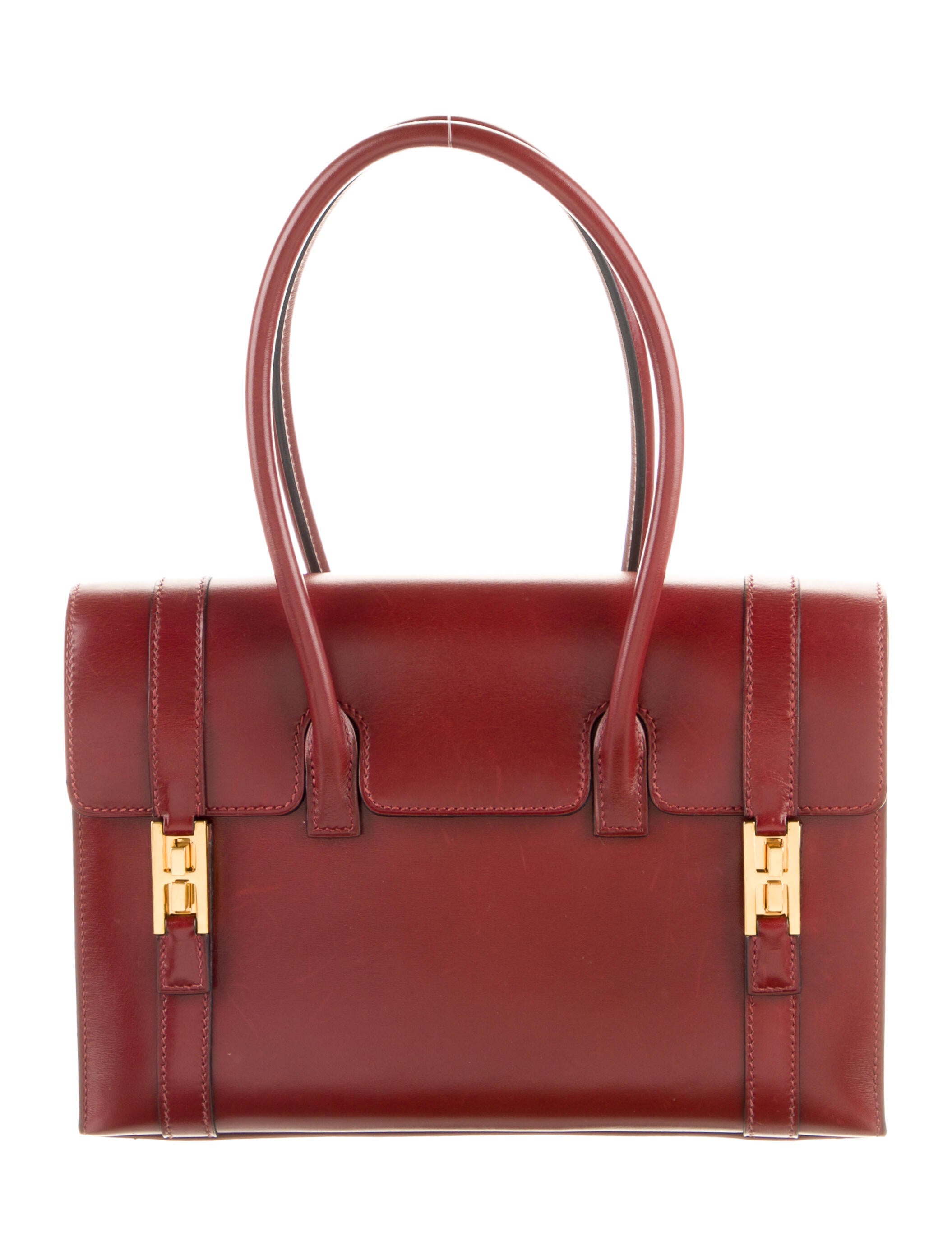Hermès Wool Feudou Bag Red Handle Bags, Handbags HER109229 The RealReal