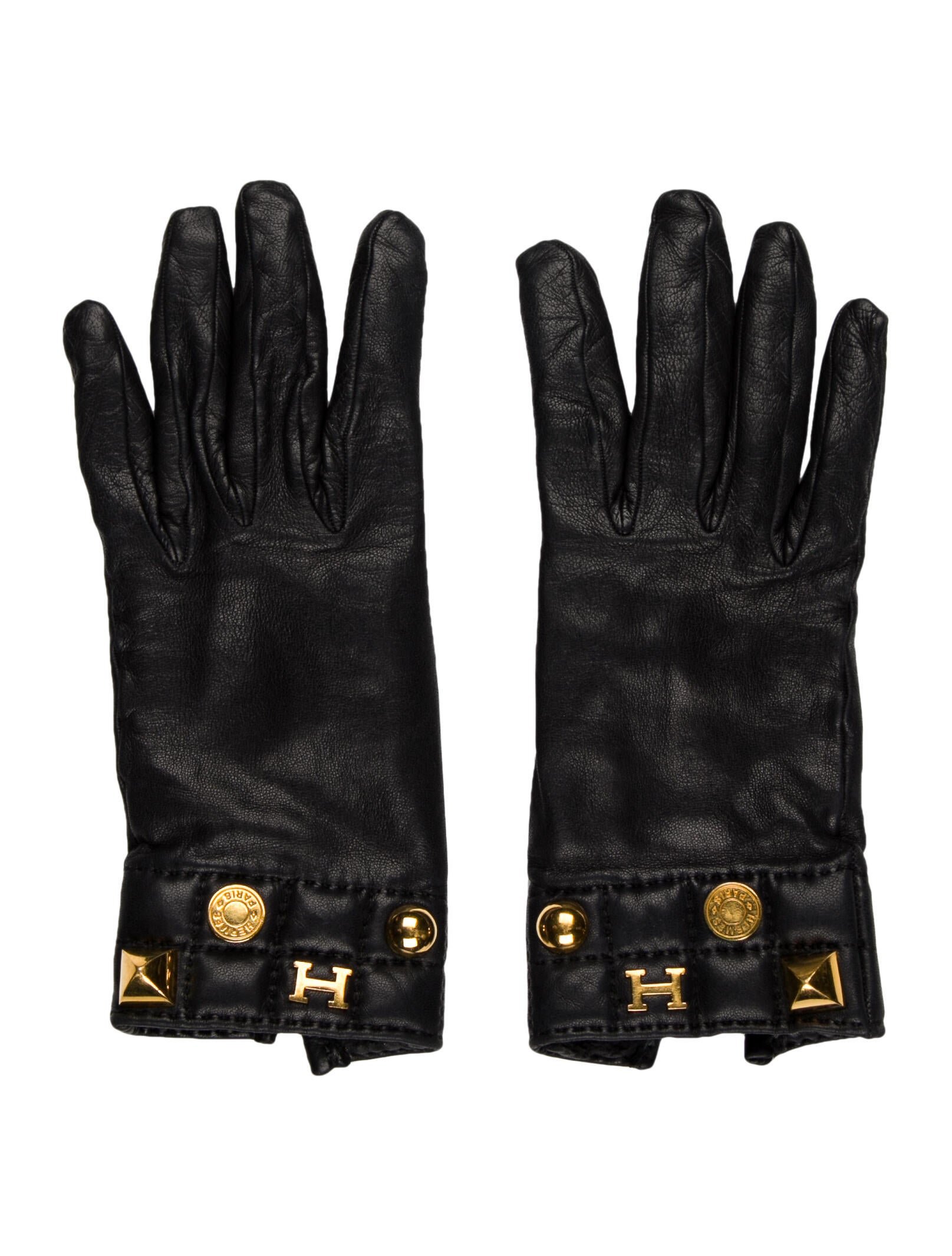 Moschino Suede ChainLink Gloves Brown Winter Accessories, Accessories MOS34729 The RealReal