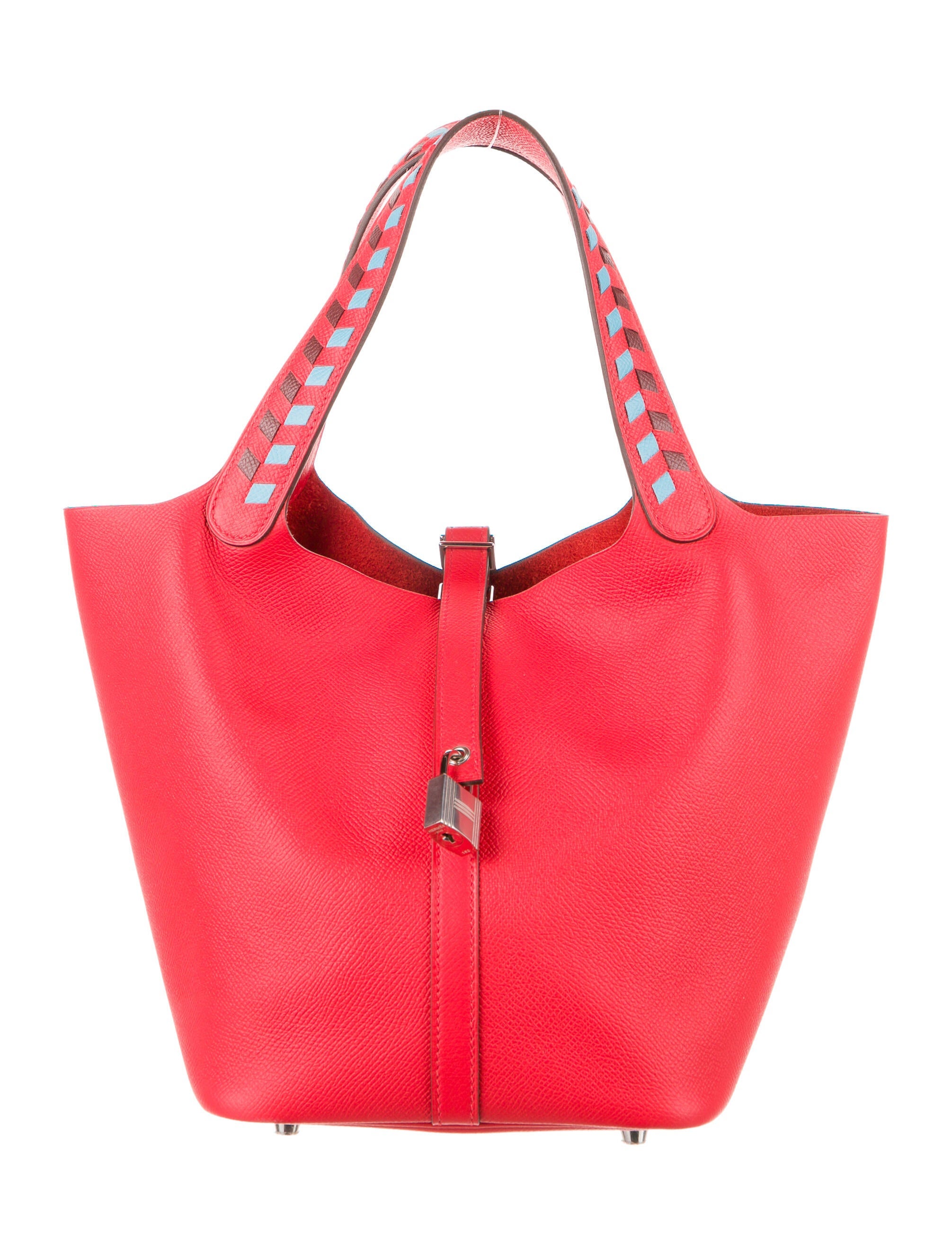 Hermès Wool Feudou Bag Red Handle Bags, Handbags HER109229 The RealReal