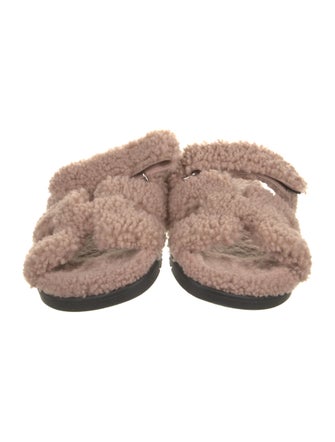 Hermès Chypre Shearling Fur Slides Shearling Slides
