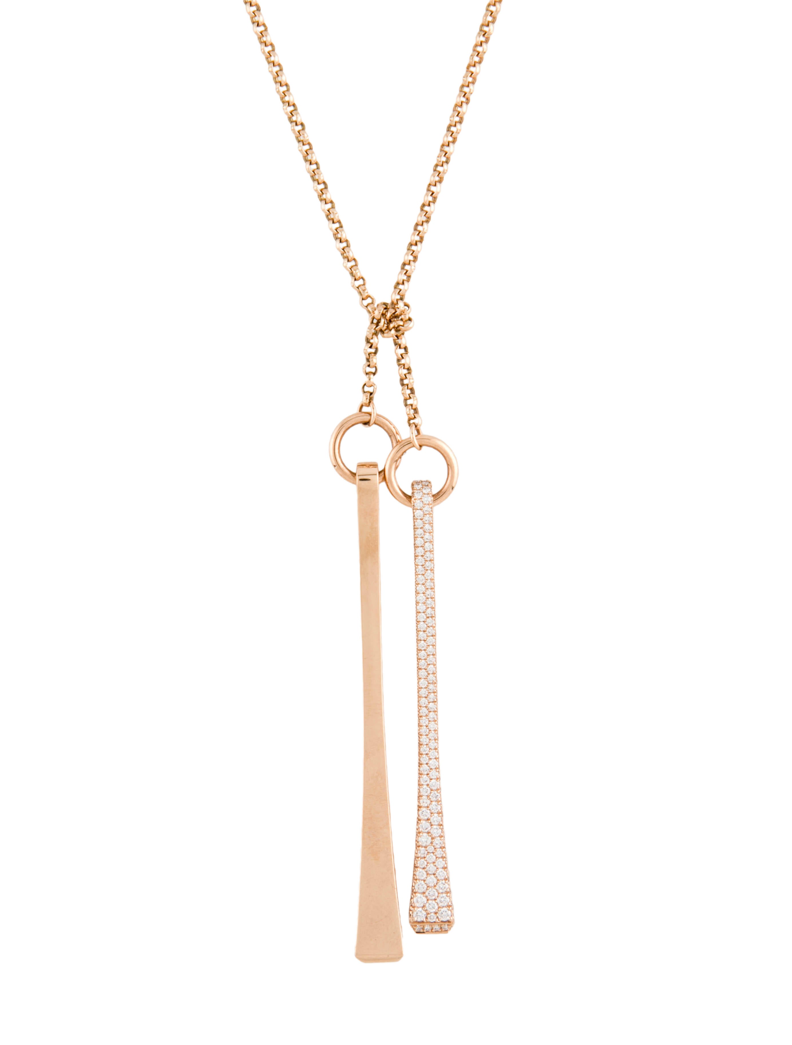 Hermès 18K Diamond Clou De Forge Lariat Necklace - 18K Rose