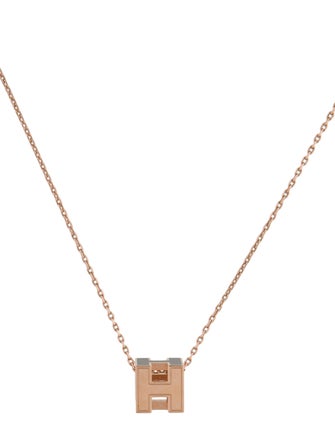 Hermès Cage d'H Pendant Necklace