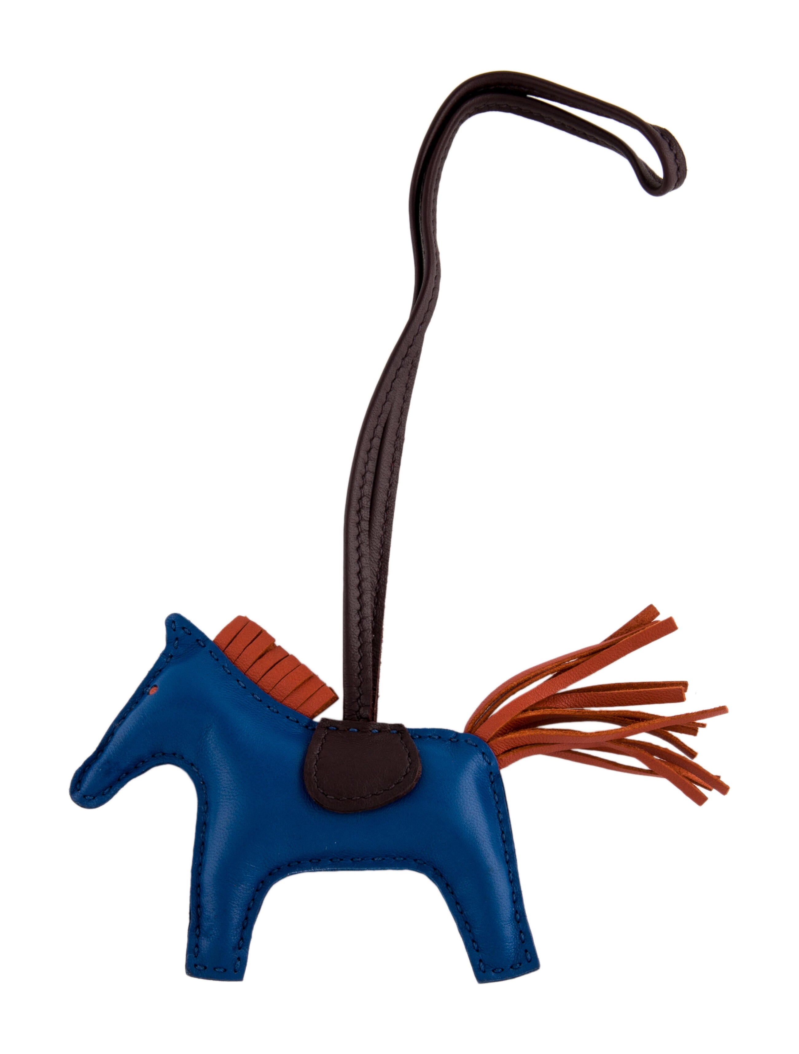 Hermès Bicolor Carmen Tassel Keychain Blue Keychains, Accessories