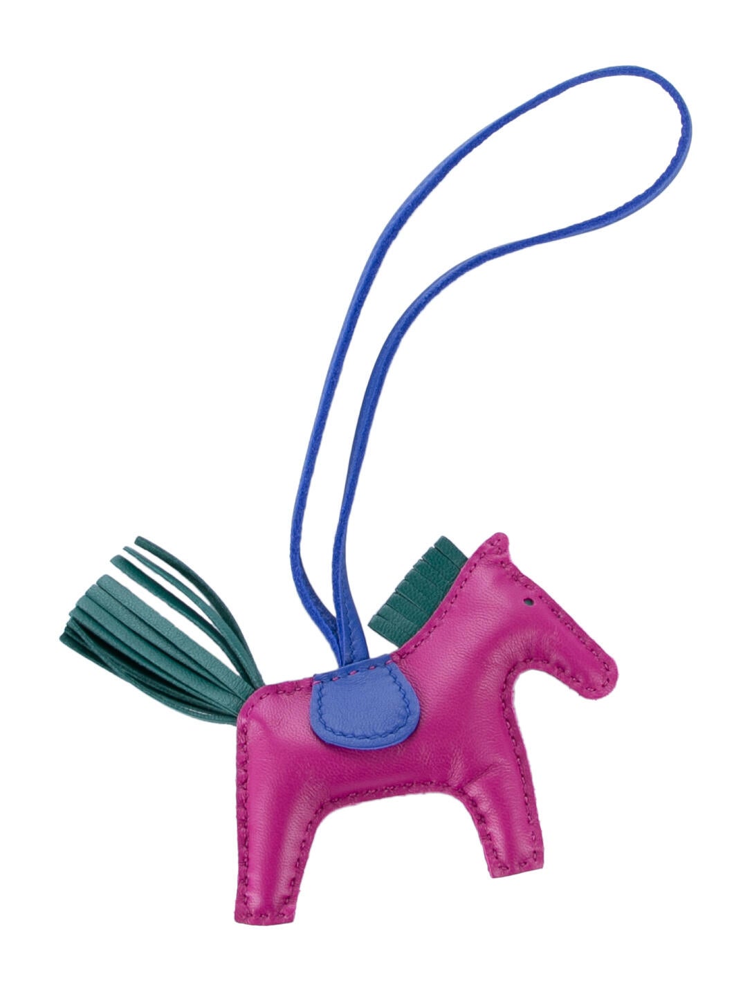 Hermès Bicolor Carmen Tassel Keychain Blue Keychains, Accessories