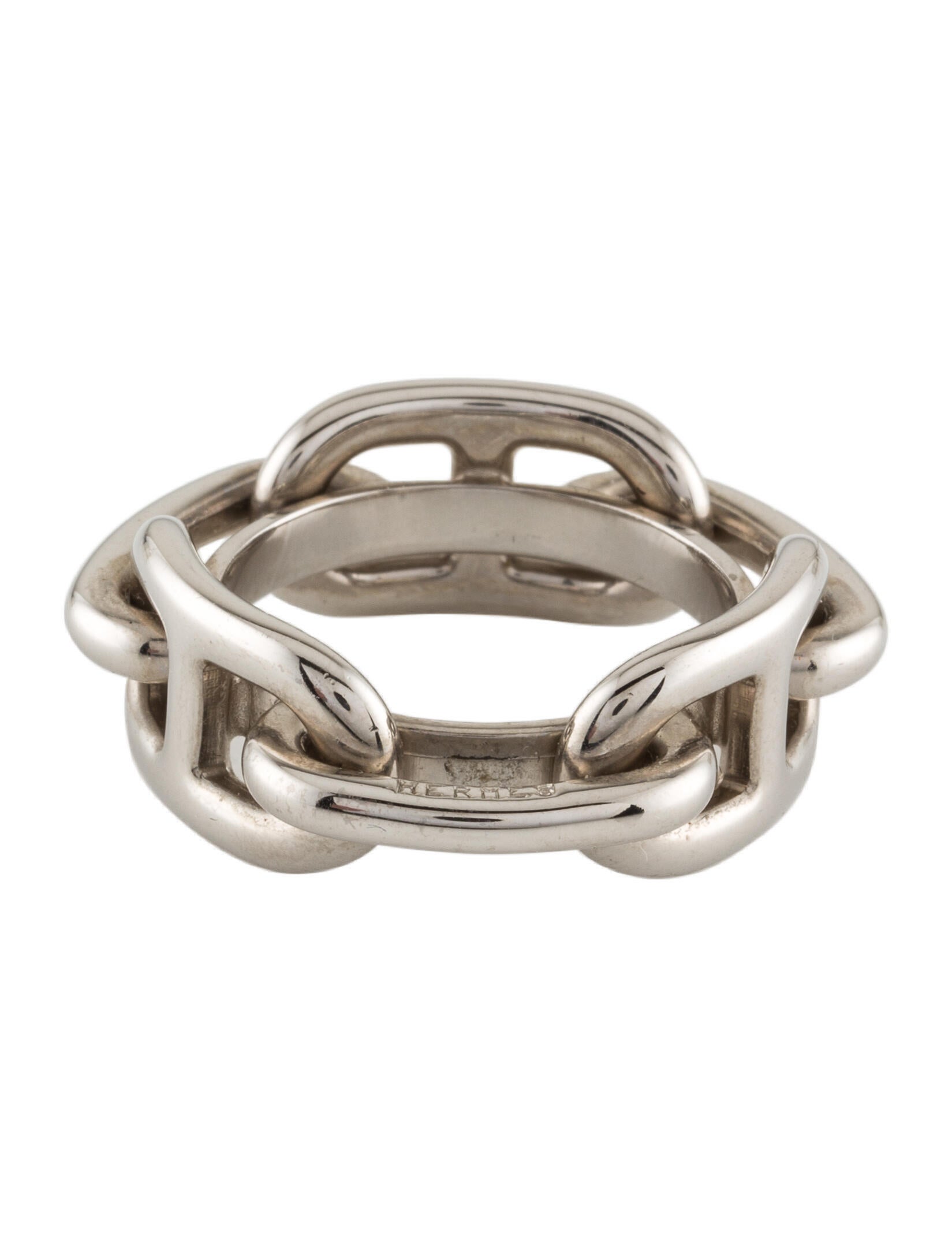 Hermès Régate Scarf Ring Silver HER489126 The RealReal