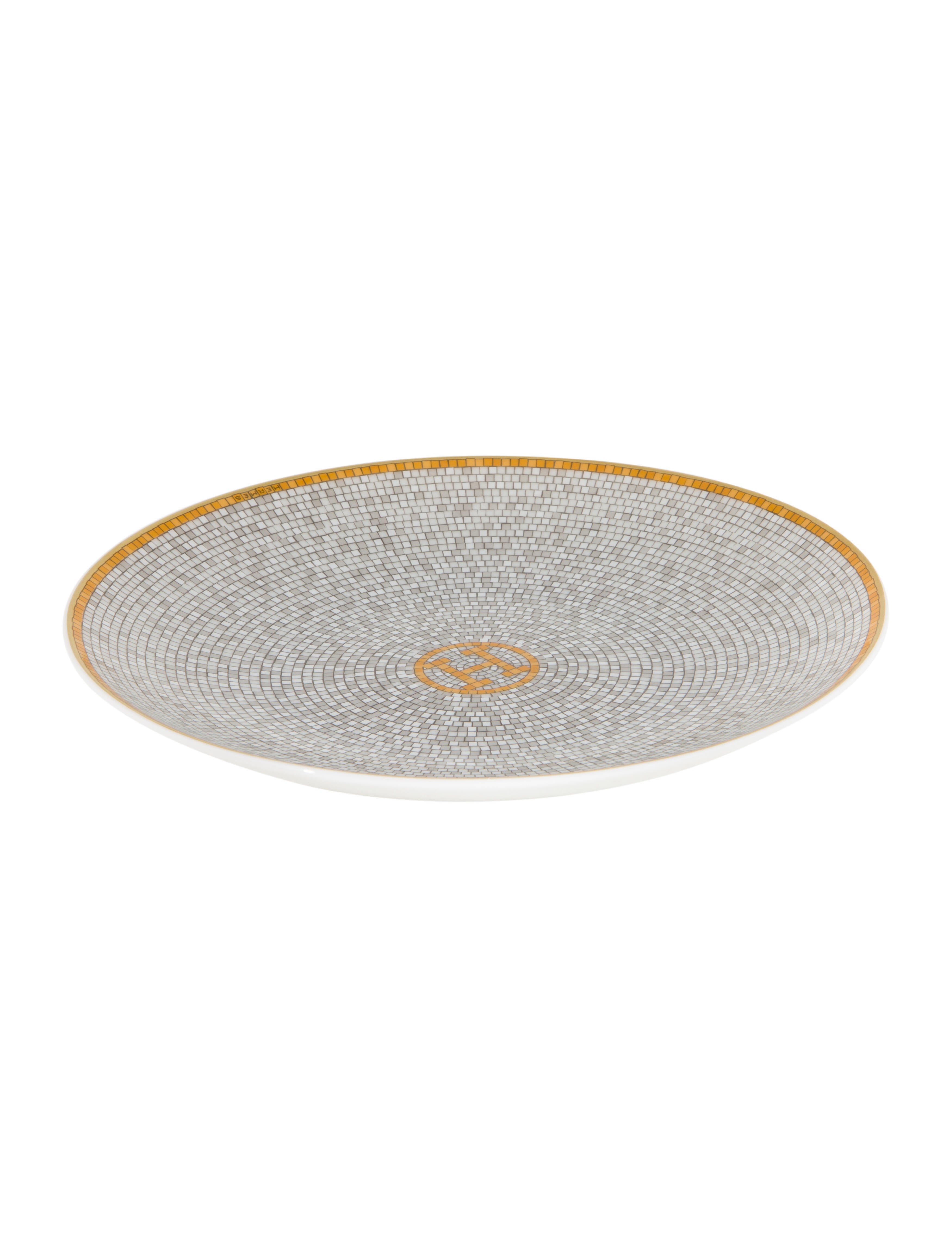 Hermès Mosaïque Au 24 Bread Plate Grey Dinnerware & Flatware