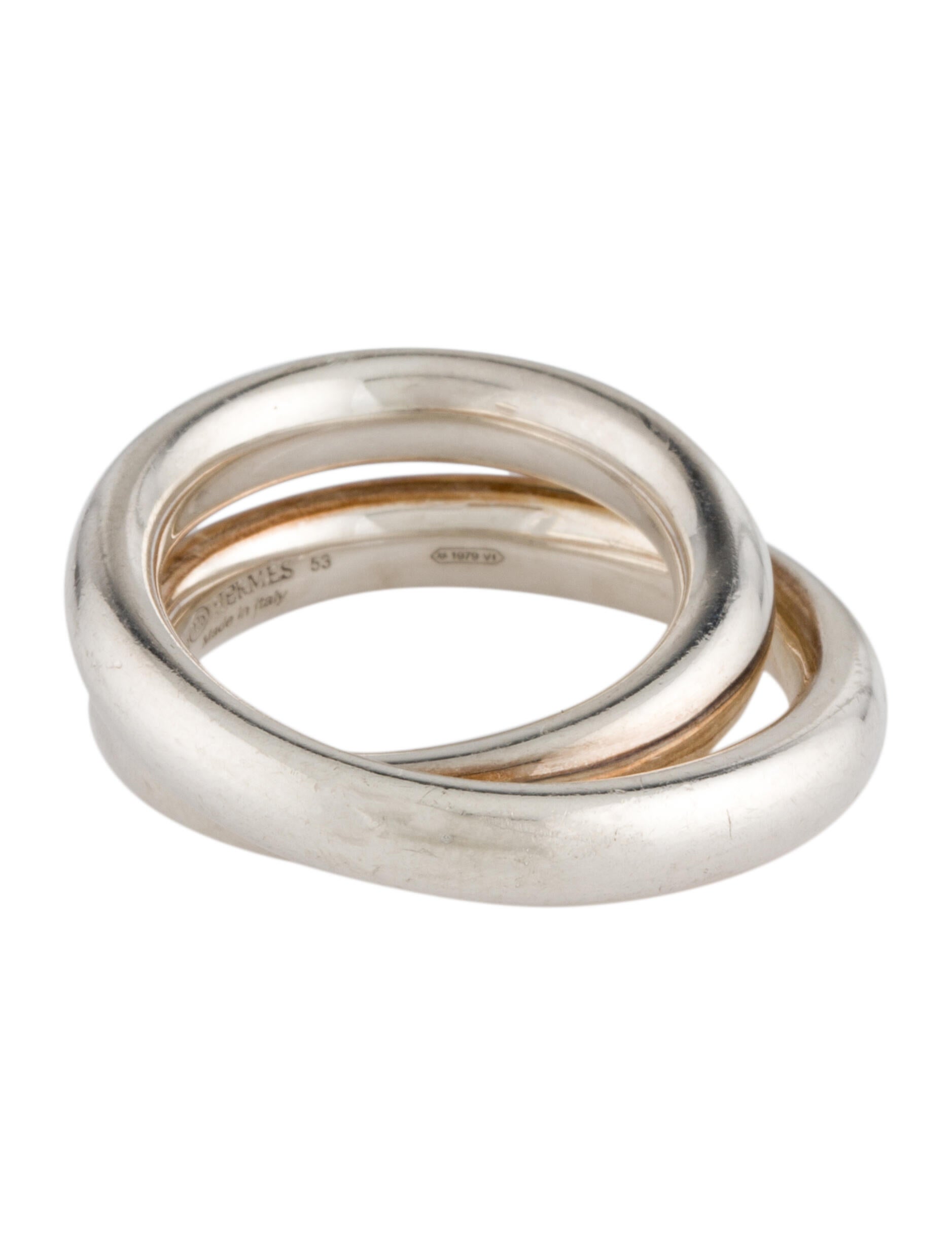 Hermès Vertige Ring - Sterling Silver Band, Rings