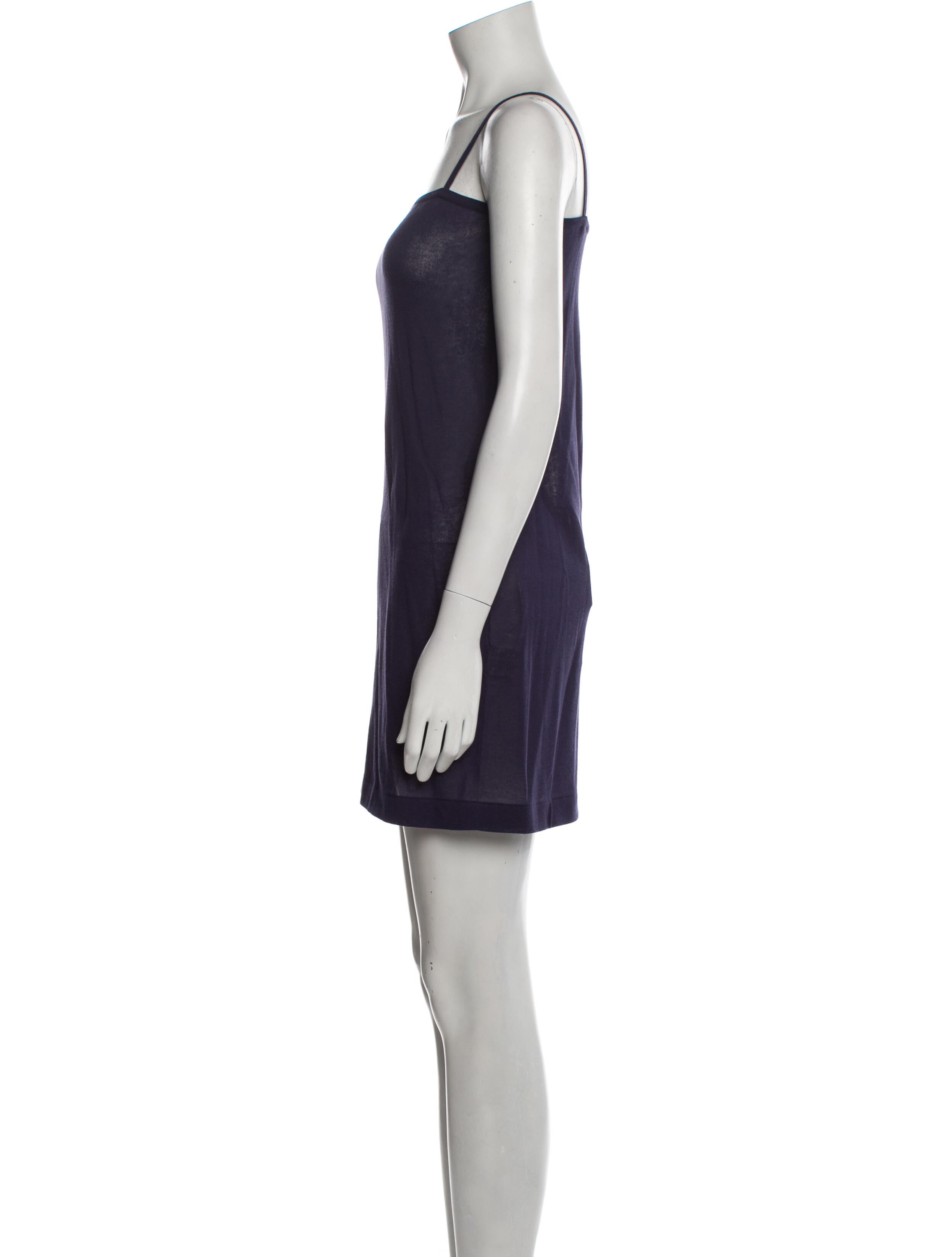 Hermès Cashmere & Silk Dress Blue Dresses, Clothing HER98116 The