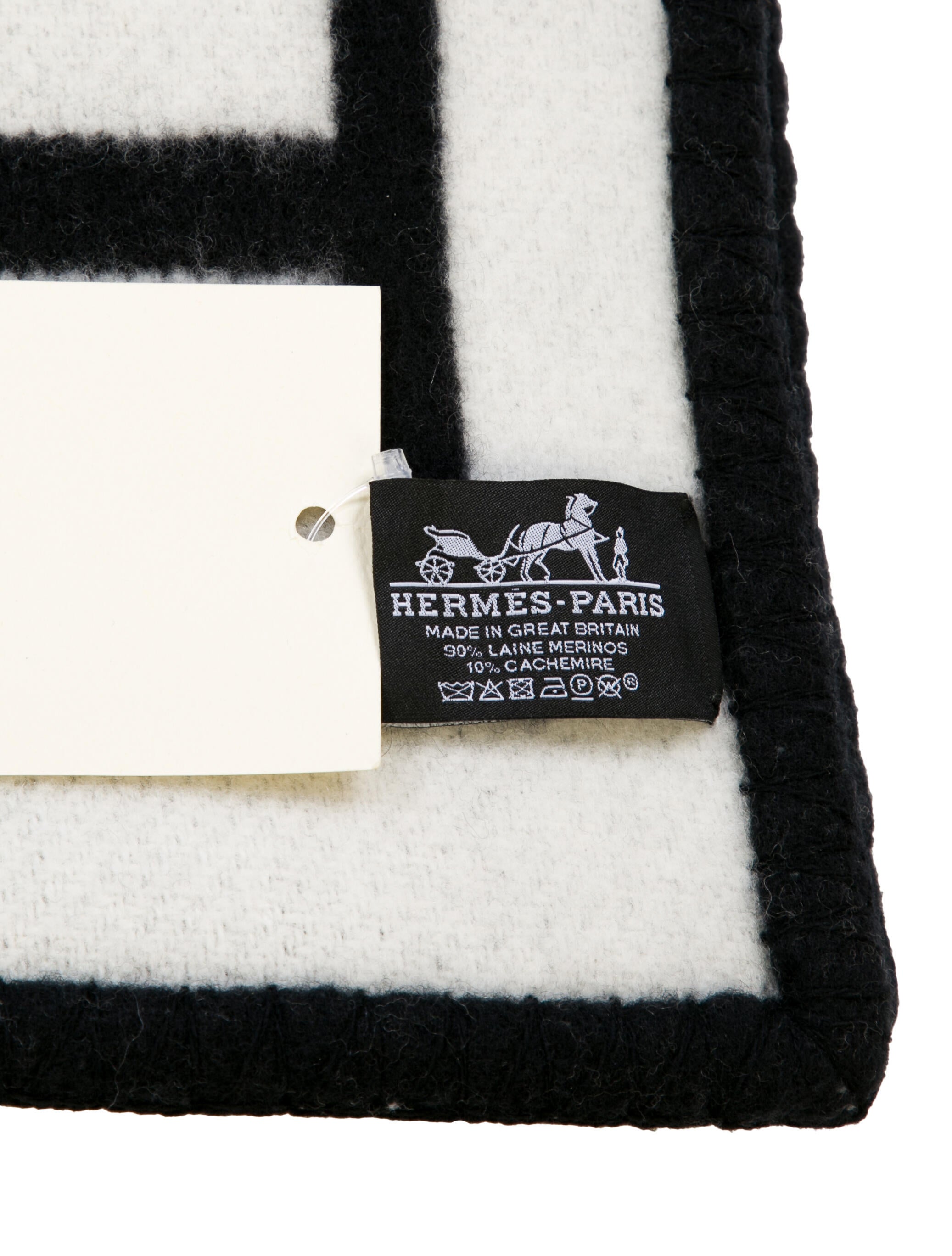 Hermès Wool Avalon Throw Blanket Black Throws, Pillows & Throws