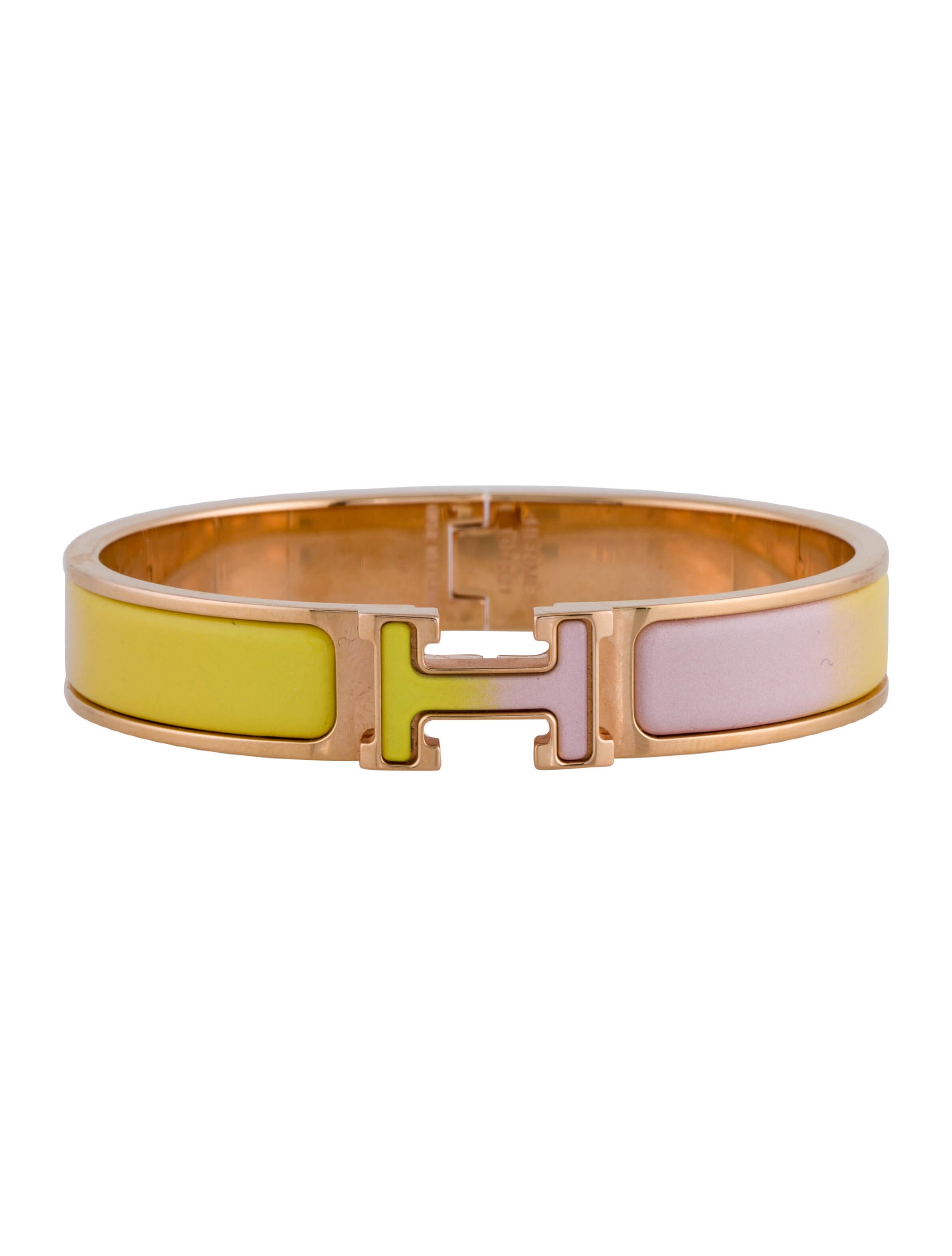 Hermès Extra Wide Enamel Bracelet HER23979 The RealReal