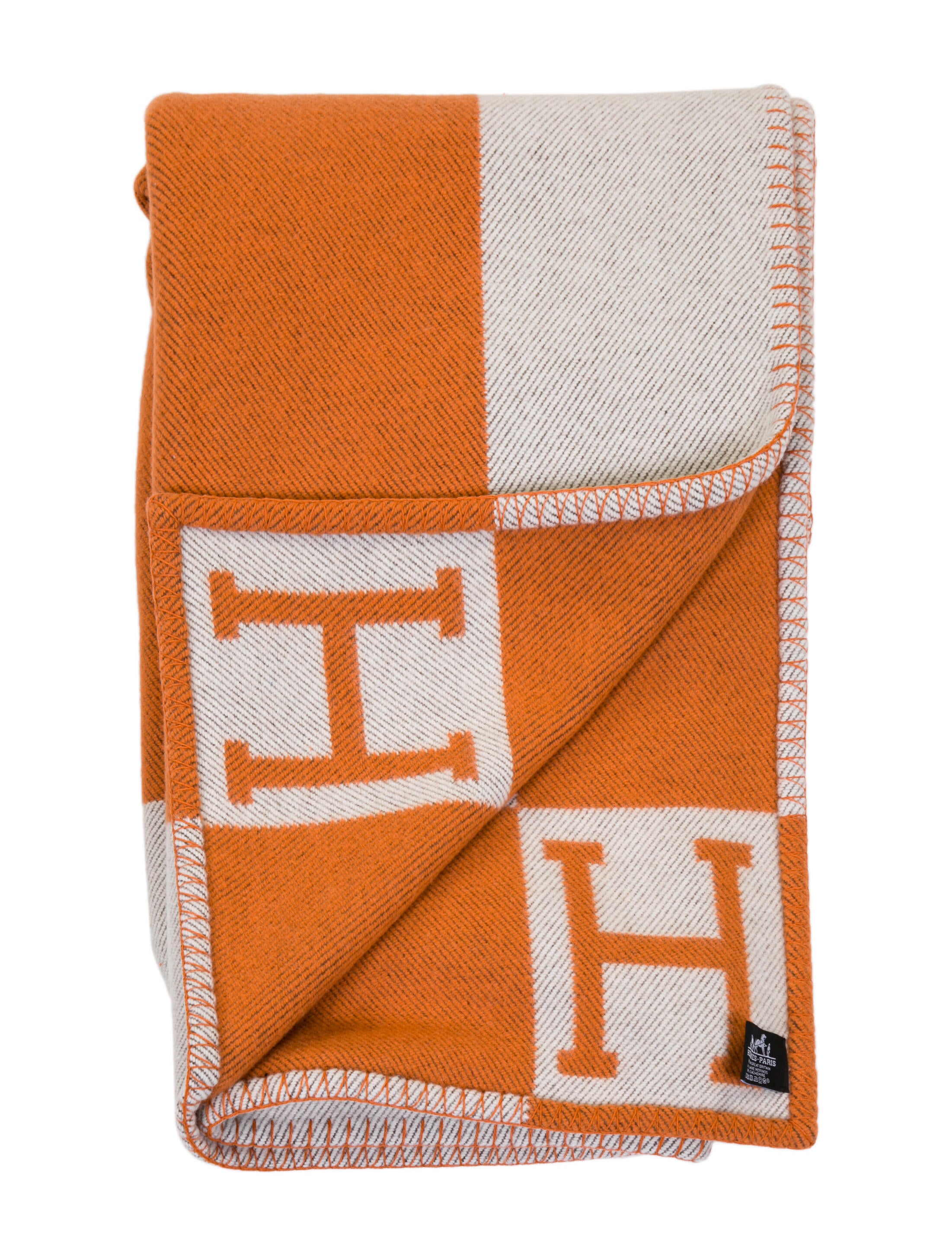 Hermès Cashmere Throw Blanket Grey Throws, Pillows & Throws