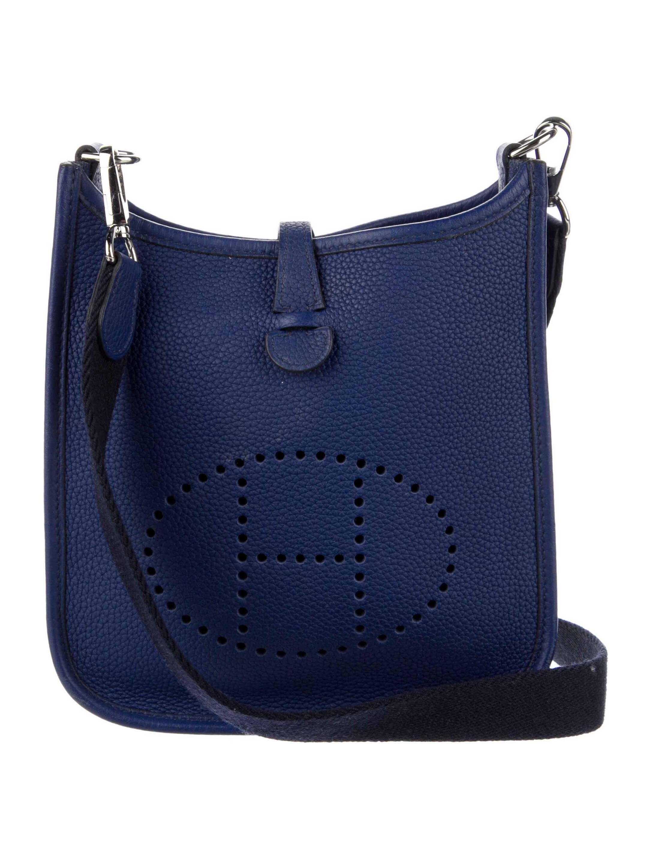 Hermès Halzan Crossbody Bag Blue Crossbody Bags, Handbags HER51384