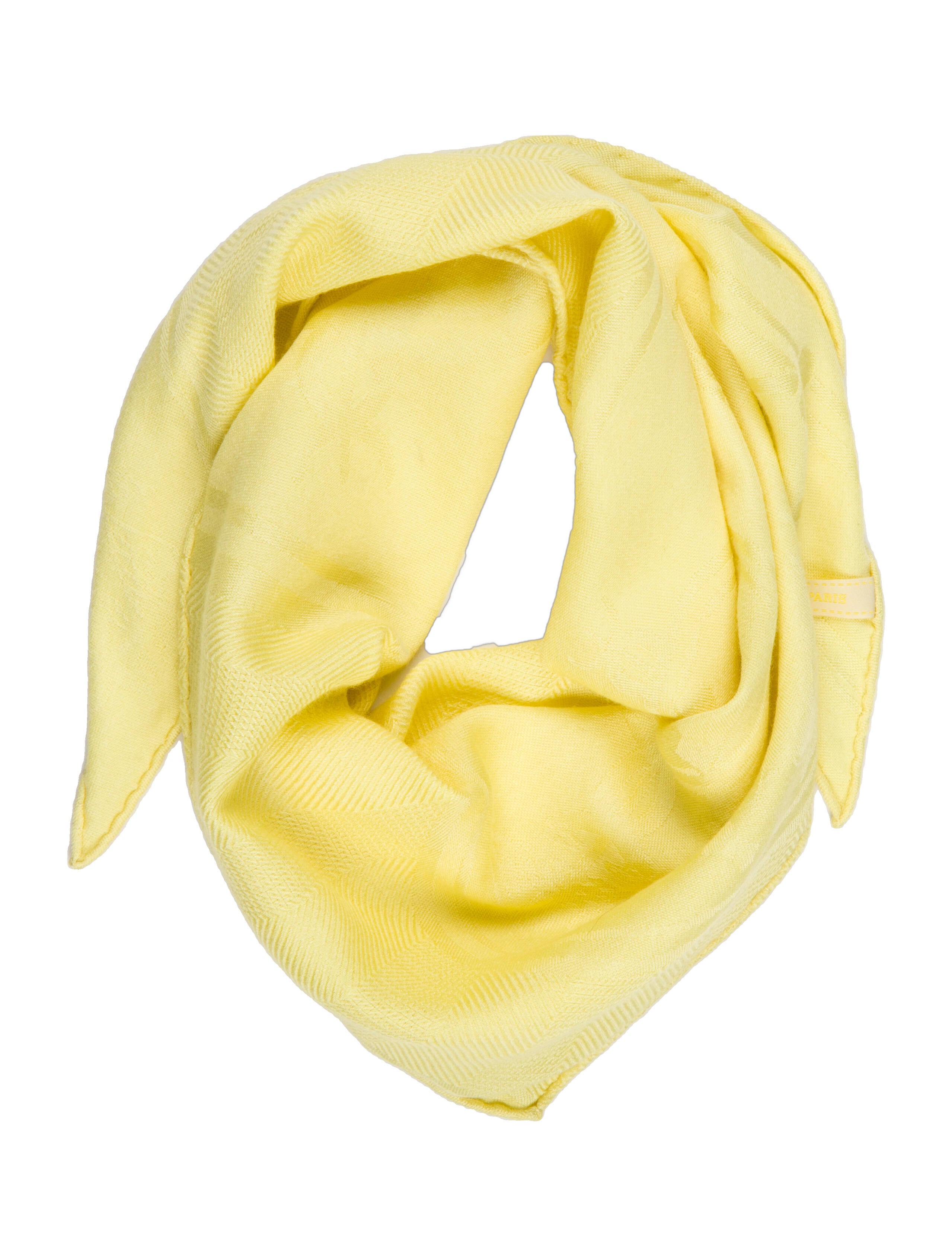 Hermès Triangle Scarf Yellow Scarves and Shawls, Accessories
