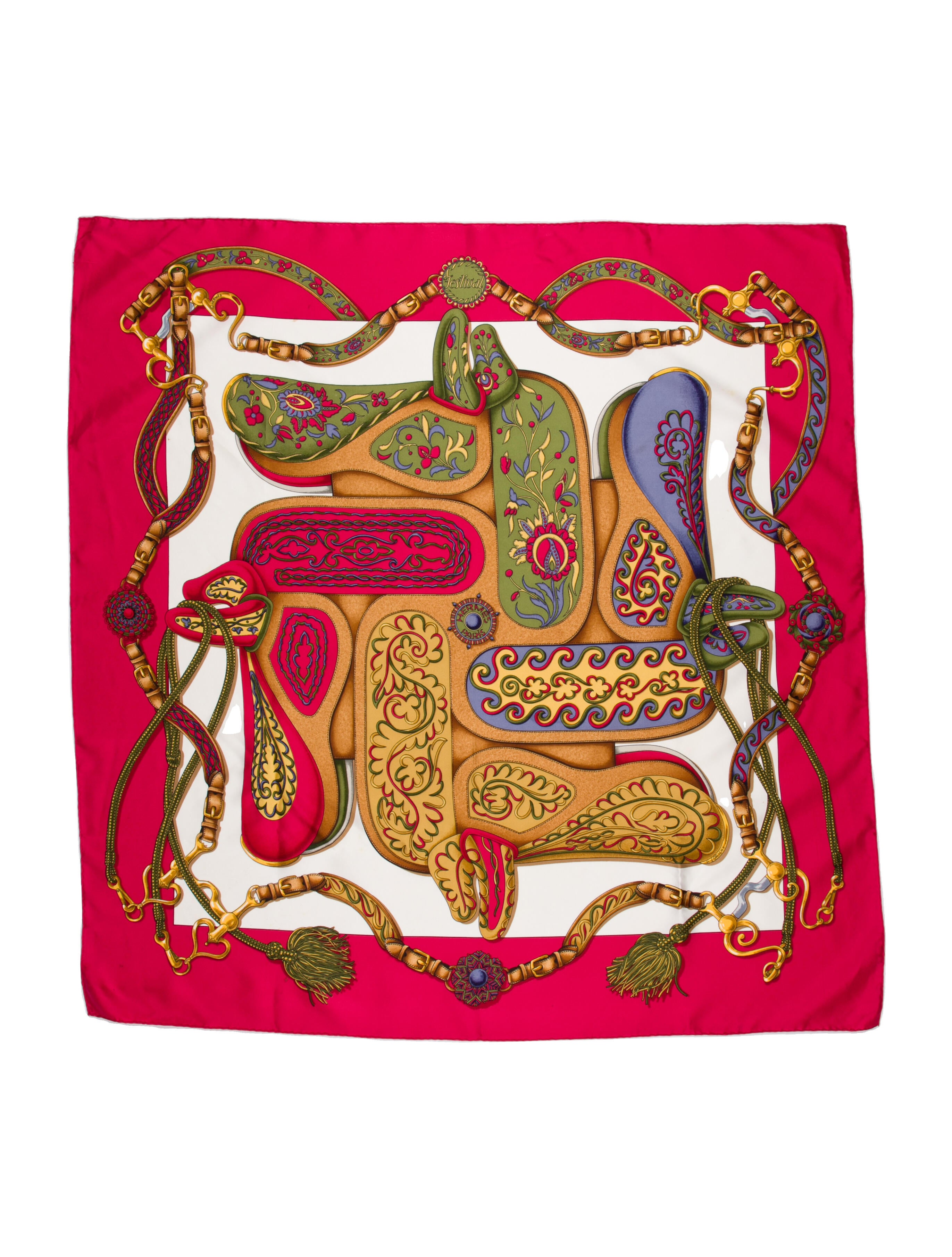 Hermès Silk Scarf Orange Scarves and Shawls, Accessories HER23207