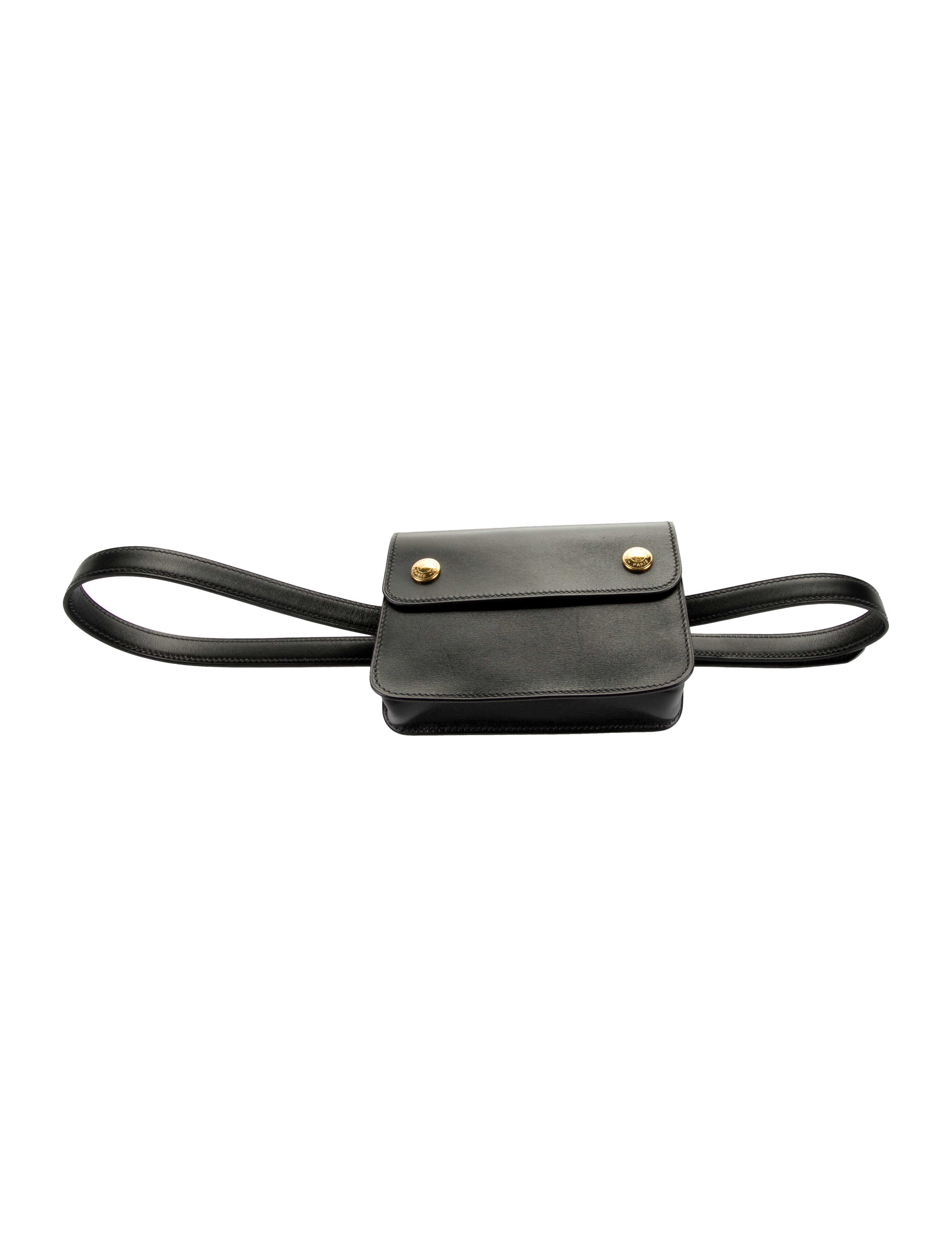 Hermès Vintage Box Belt Bag Black Waist Bags, Handbags HER513705