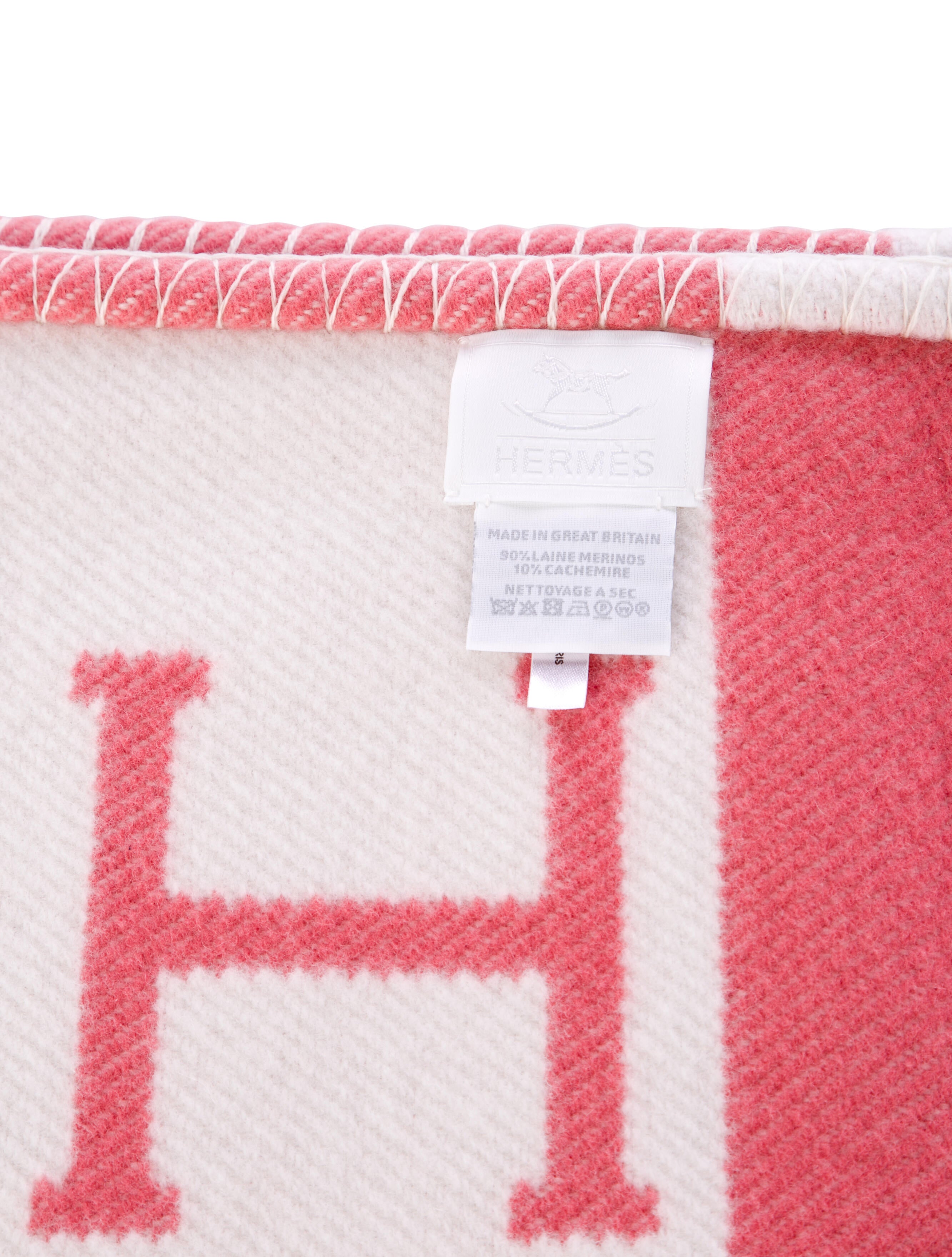 Hermès Check Blanket Blue HER63967 The RealReal