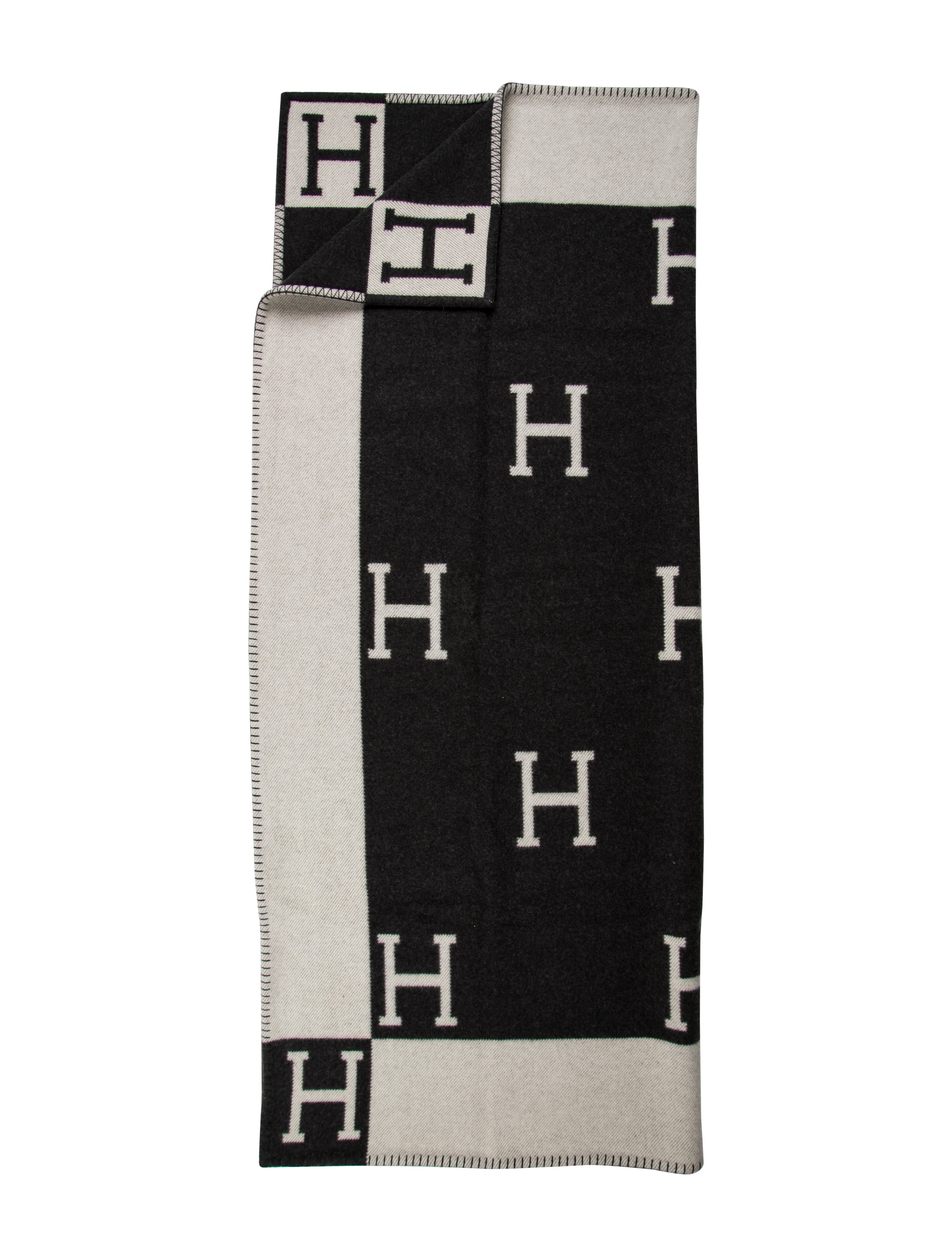 Hermès Wool & Cashmere Throw Blanket Brown Throws, Pillows & Throws