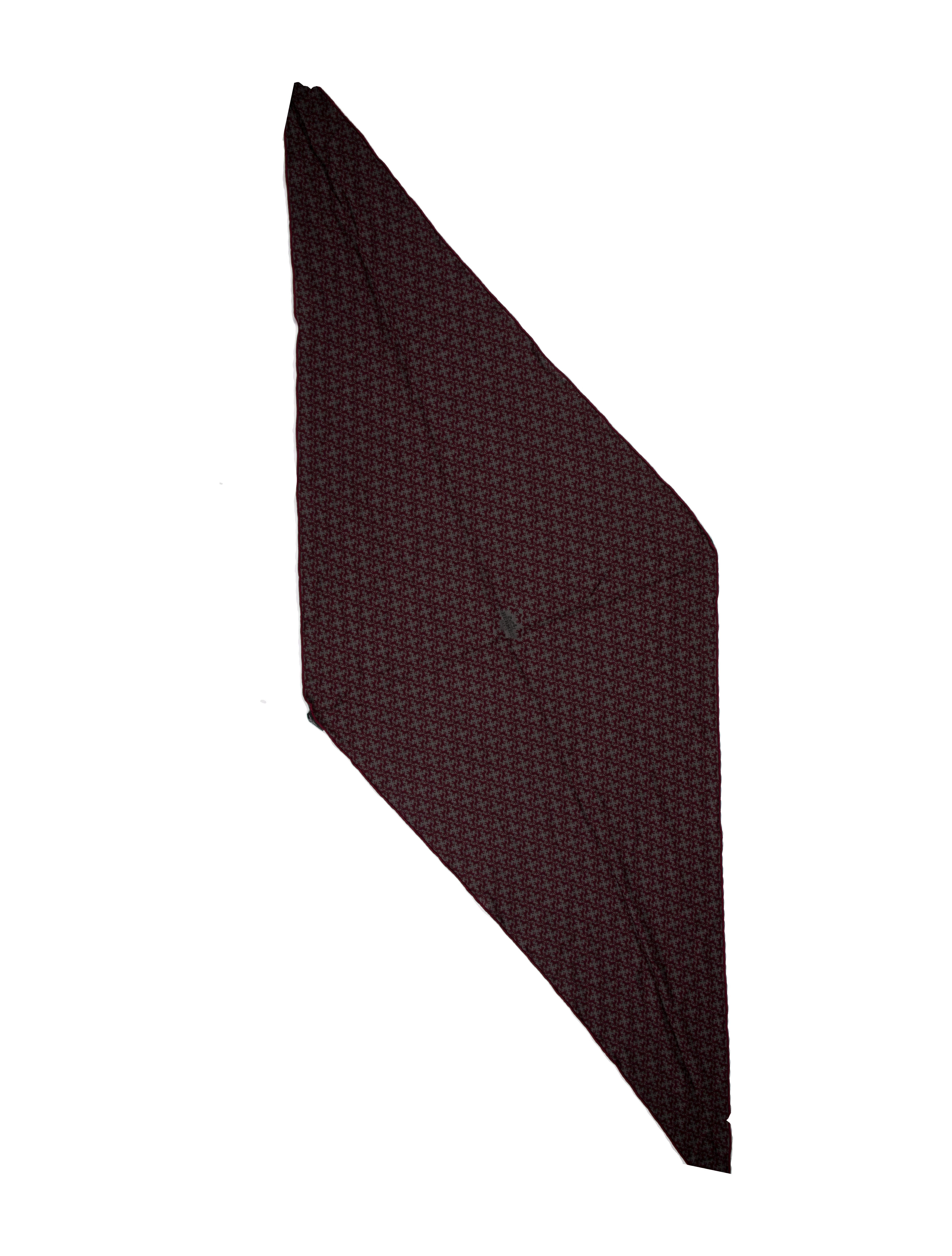 Hermès Triangle Scarf Grey Scarves and Shawls, Accessories