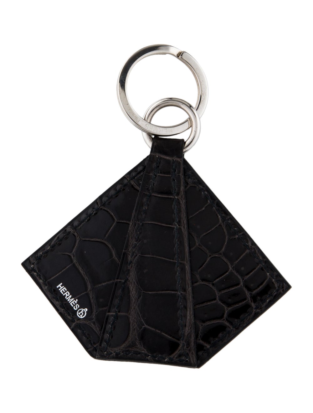 Hermès petit h Shiny Porosus Crocodile Keychain Gem