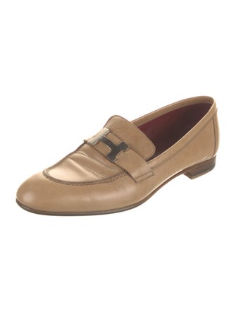 Hermès H Buckle Leather Loafers