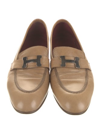 Hermès H Buckle Leather Loafers