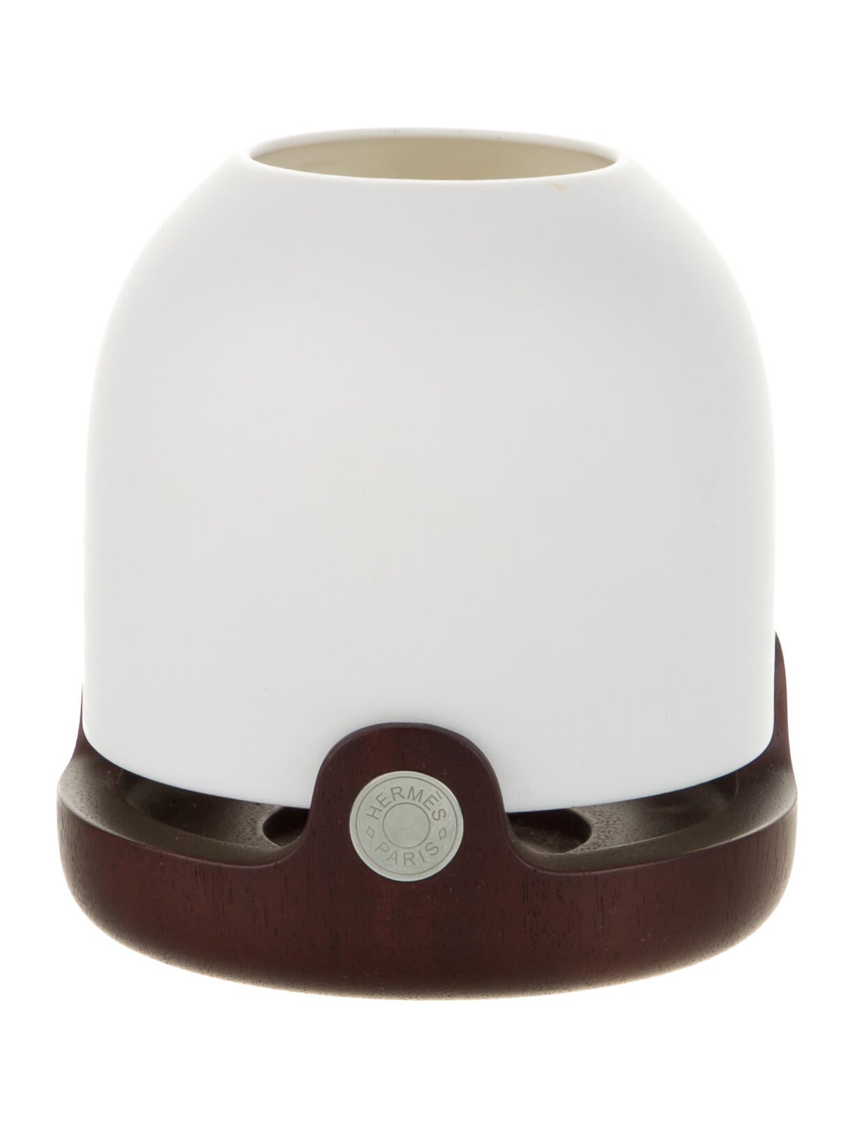 Hermès Séléné Porcelain Votive Candle Holder Brown Decorative Accents
