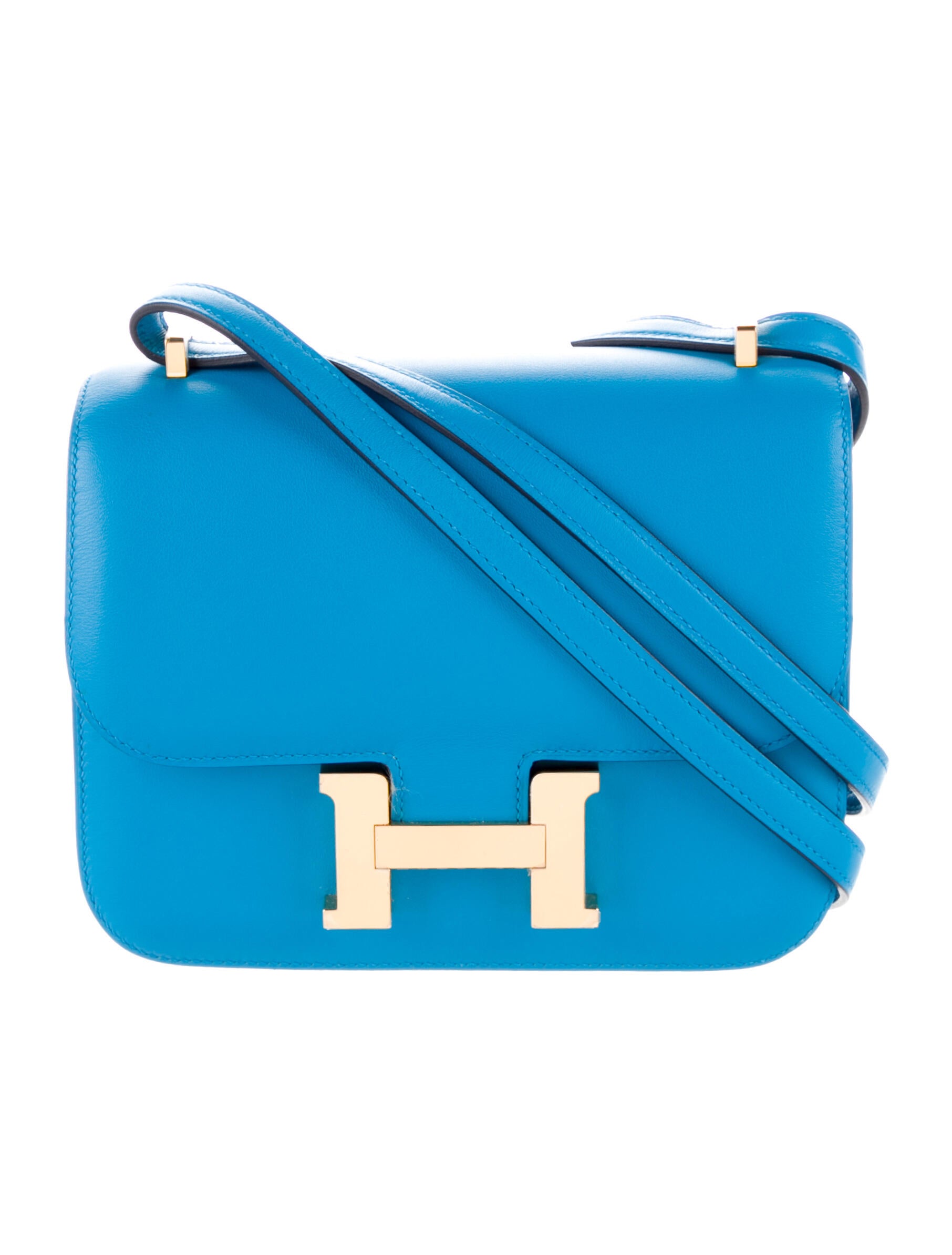 Hermès Swift Mini Constance Blue Crossbody Bags, Handbags HER531820