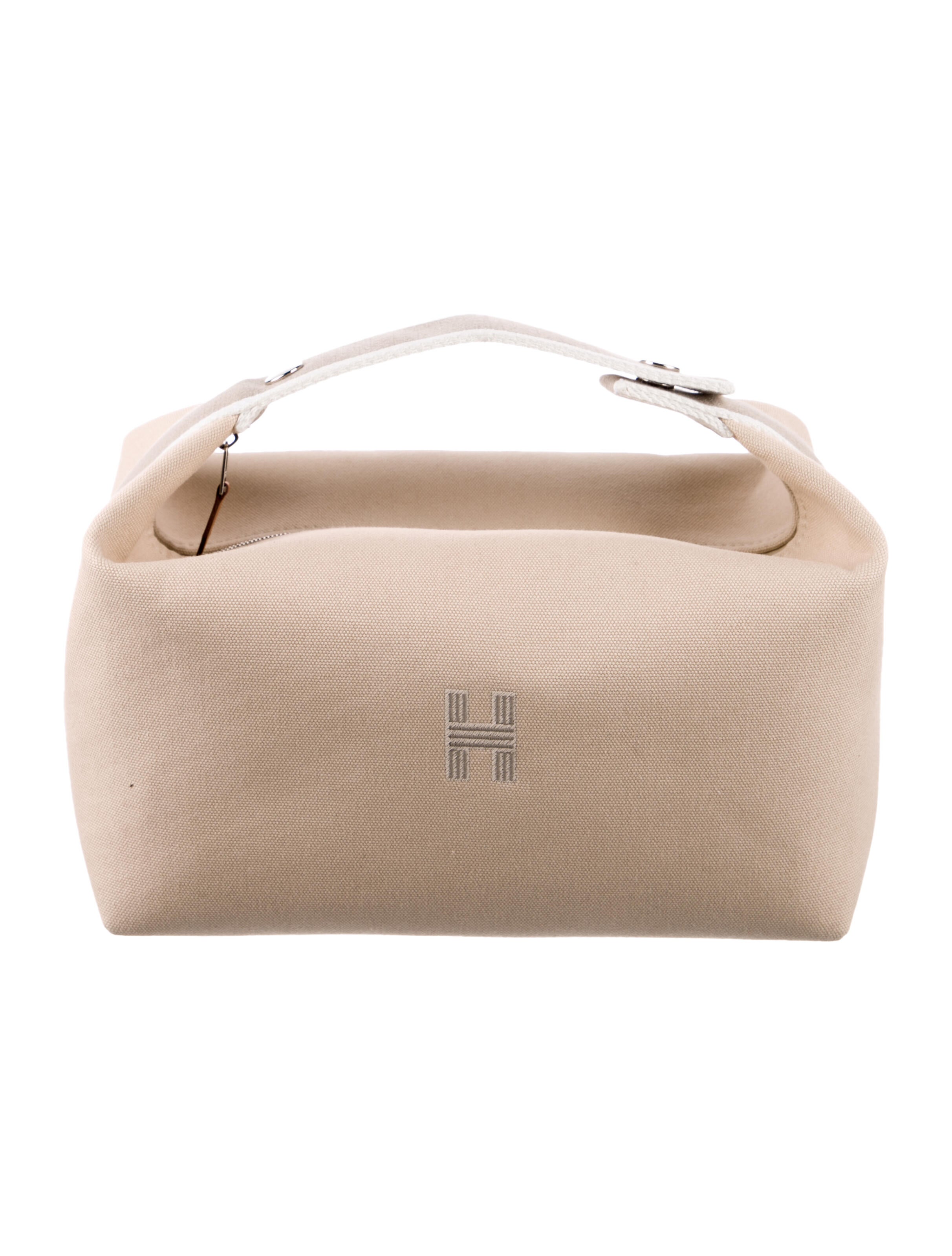 Hermès Large Toile BrideABrac Travel Case Neutrals Cosmetic Bags