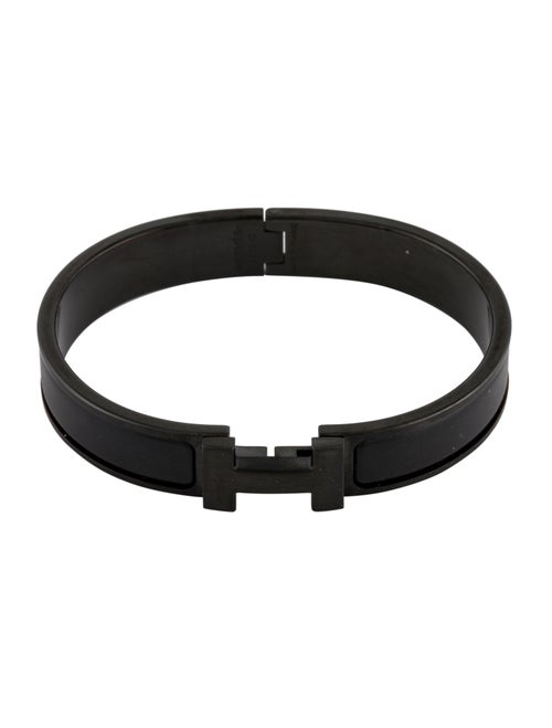 Hermès 'Clic HH So Black' Bangle Bracelet
