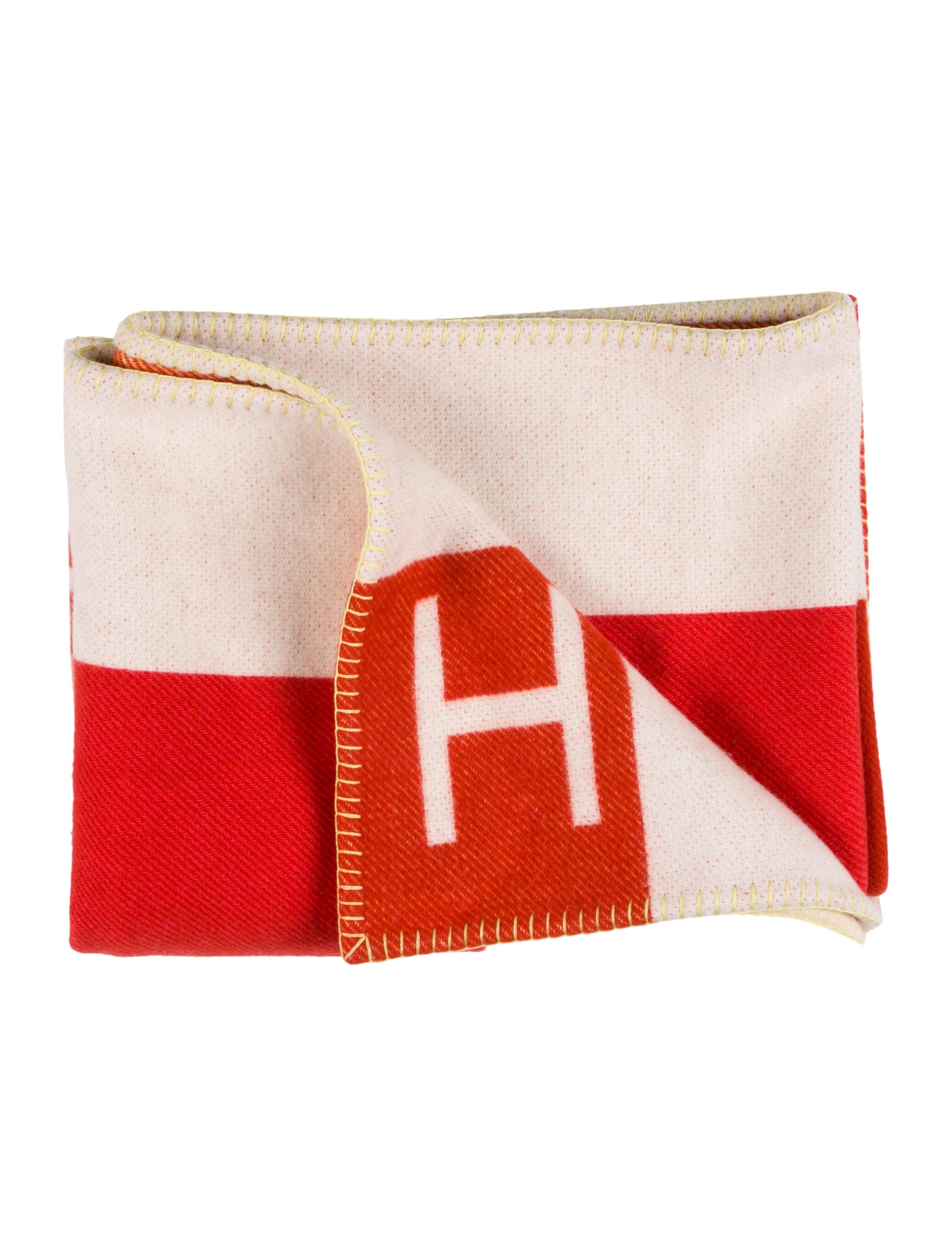 Hermès Avalon Vibration Throw Blanket Orange Throws, Pillows & Throws