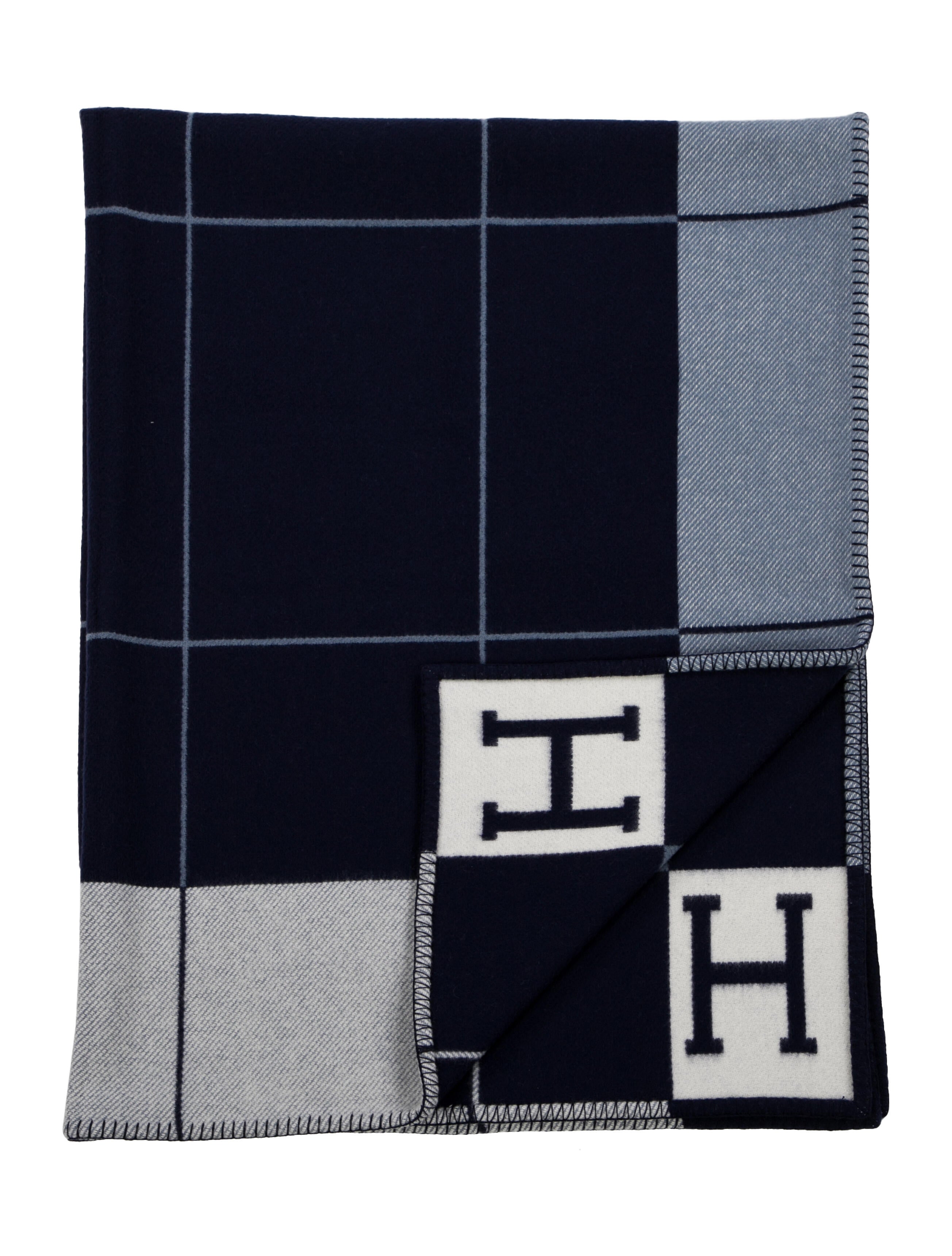 Hermès Avalon III Throw Blanket Blue Bedding, Bedding & Bath