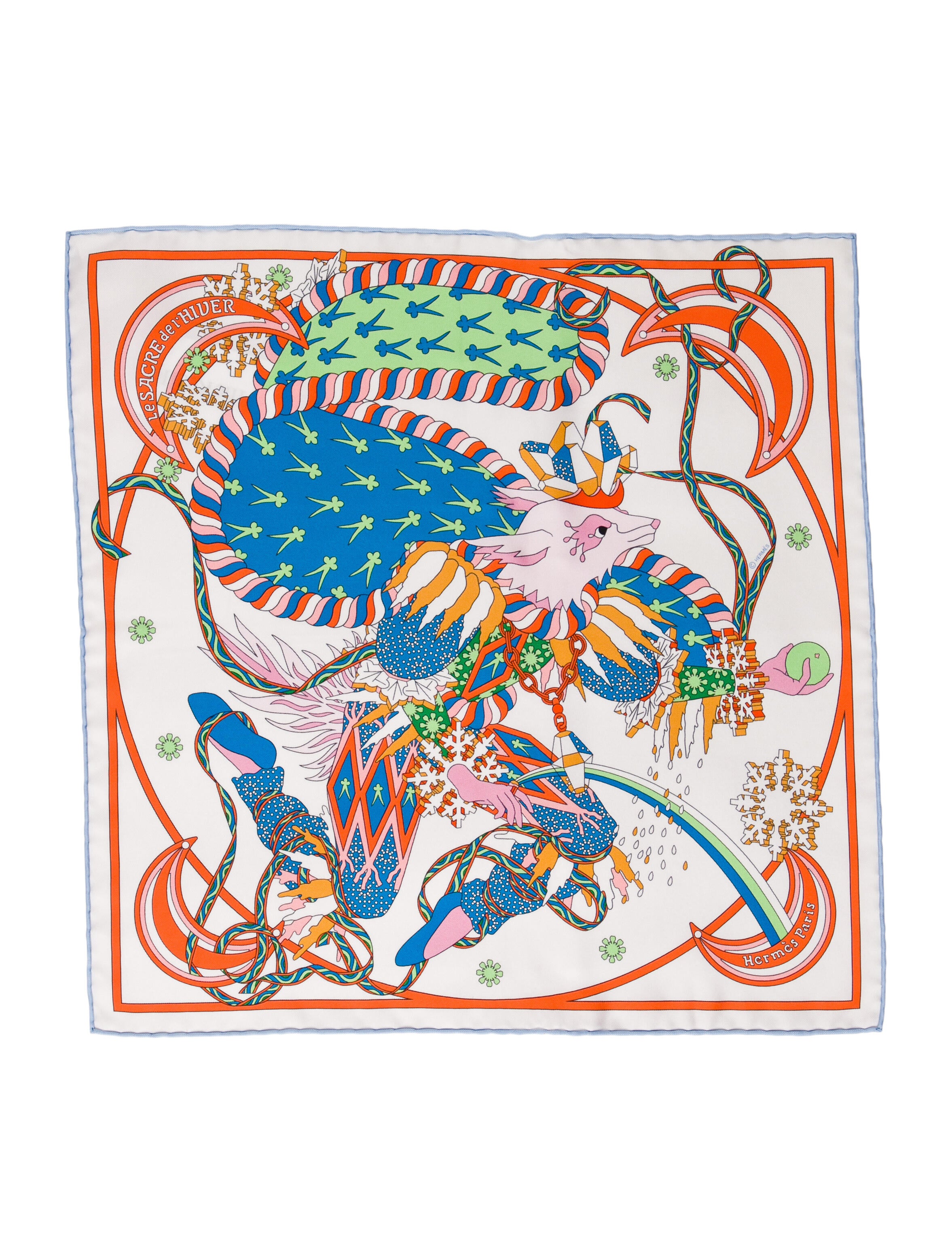 Hermès Le Sacre de l'Hiver 2022 Scarf w/ Tags - White