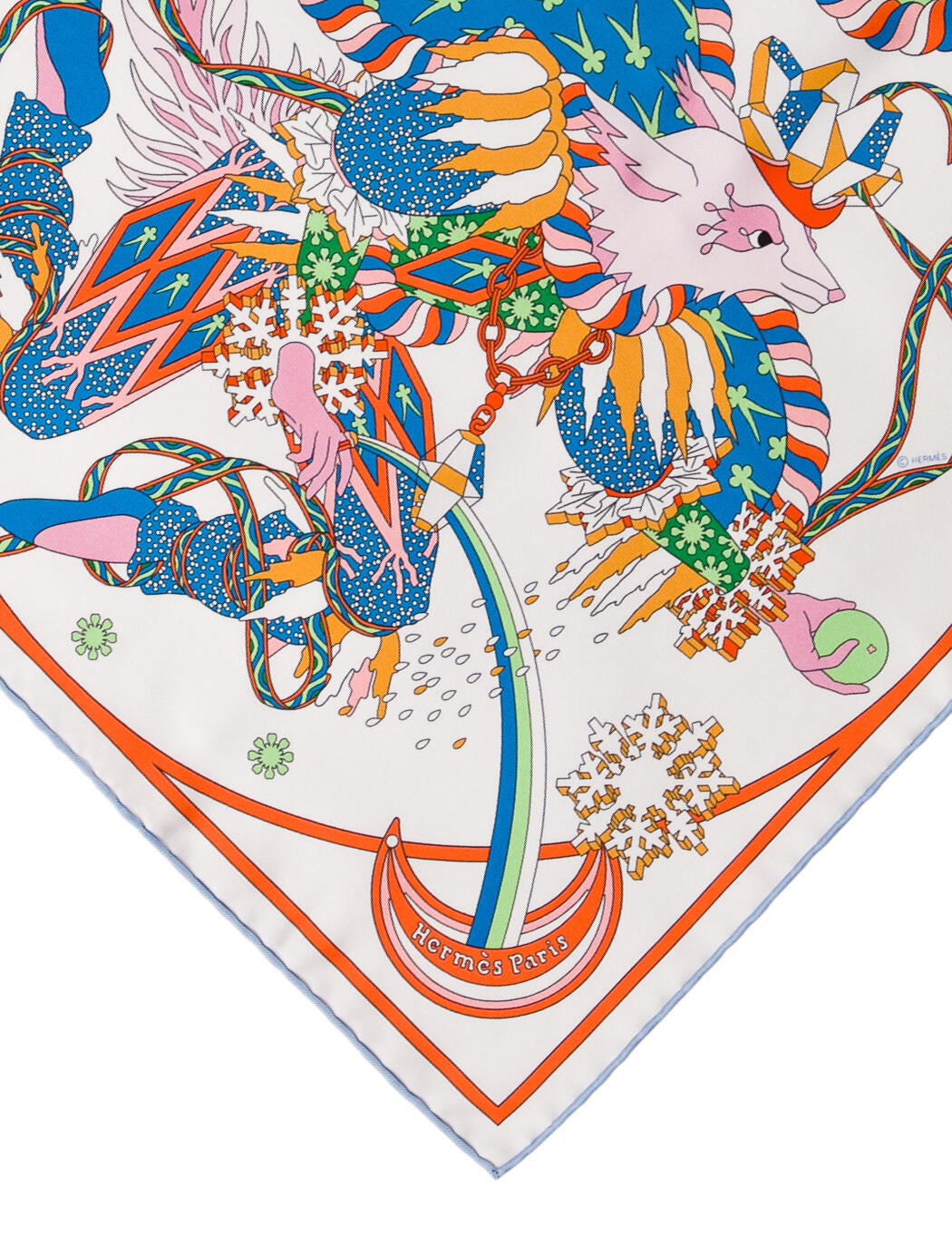 Hermès Le Sacre de l'Hiver 2022 Scarf w/ Tags - White