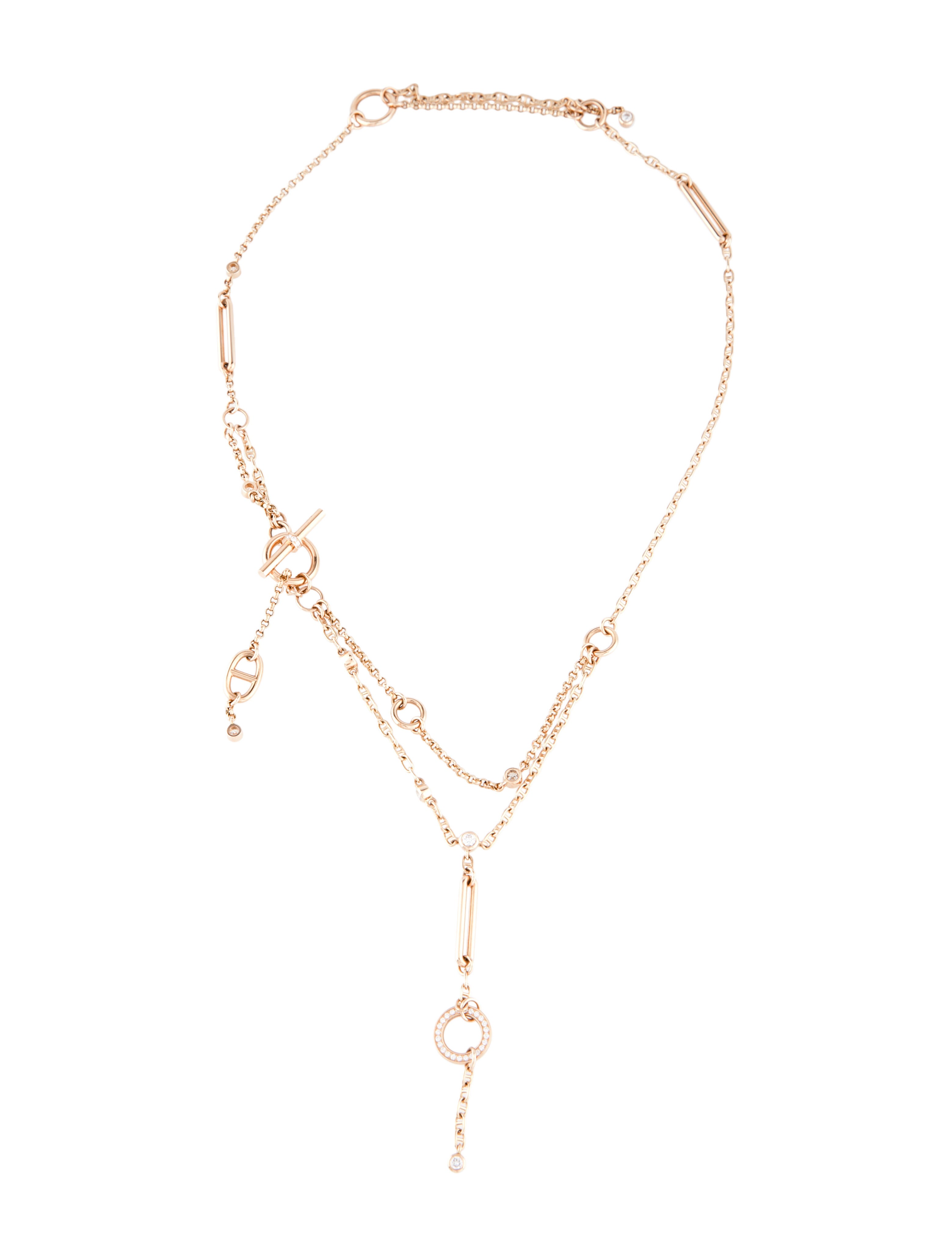 アクセサリー HERMES Response necklace Hermes Chaine d'Ancre Rose Gold Necklace – Opulent Jewelers
