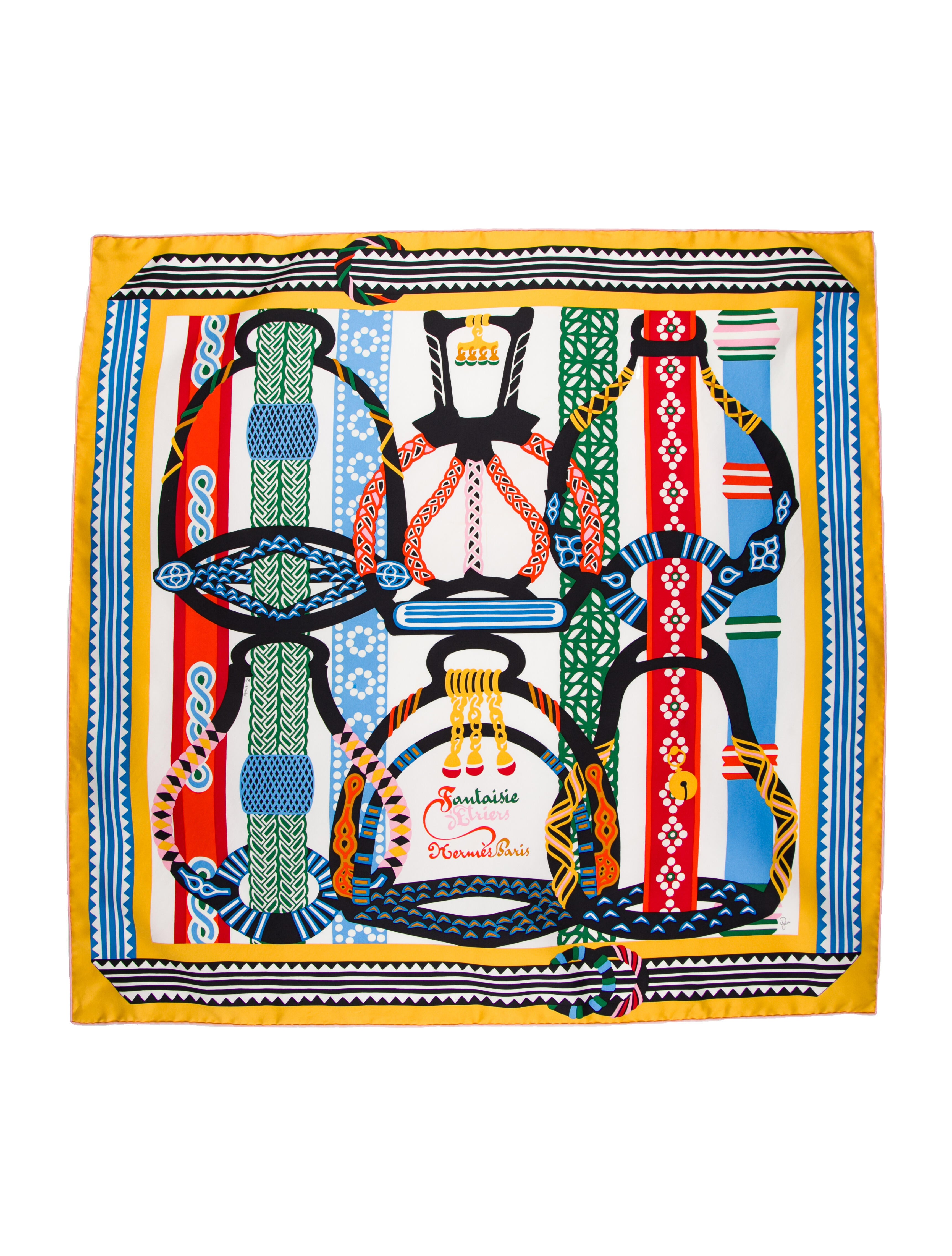 Hermès Fantaisie d'Etriers Scarf - White Scarves and Shawls