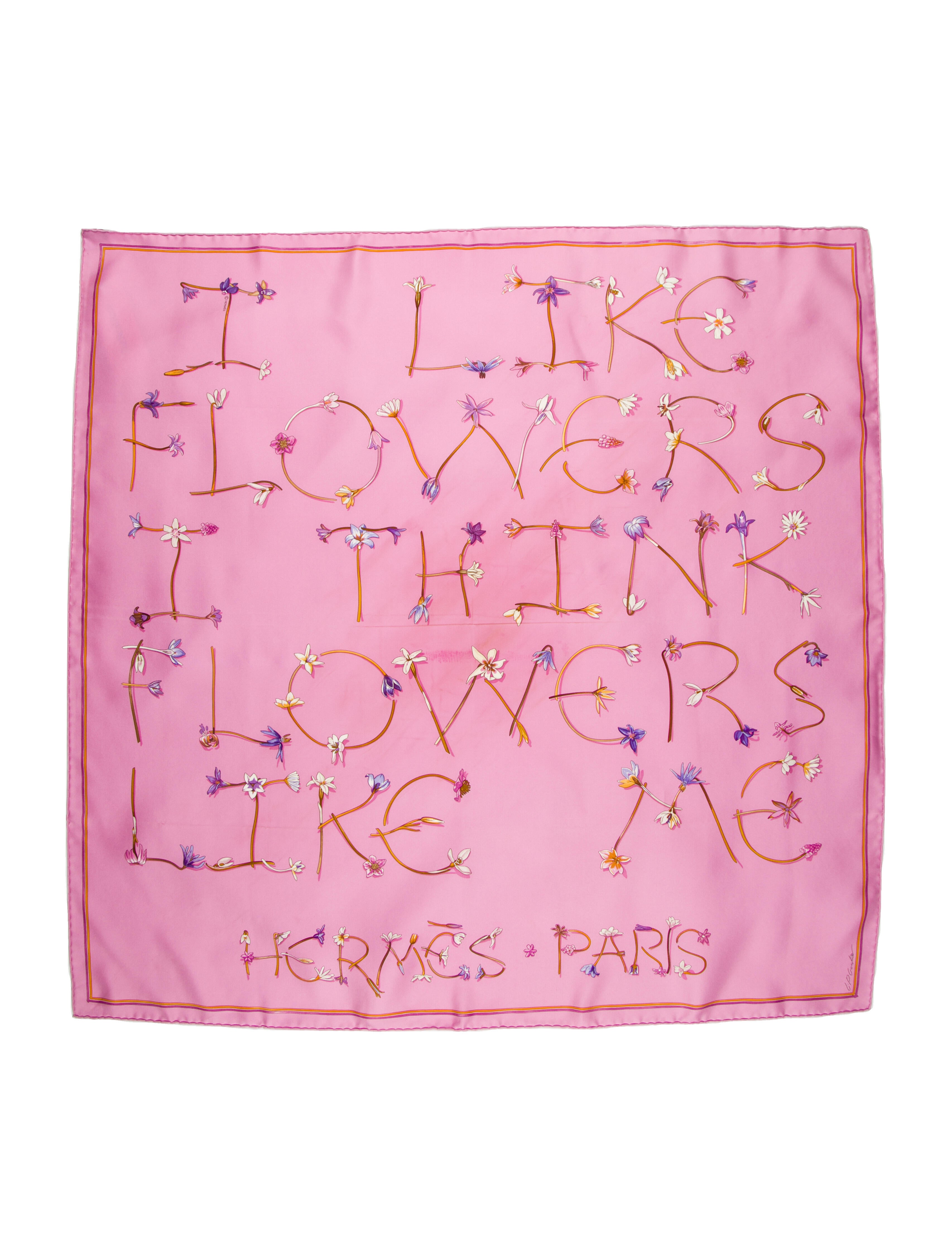 ★可憐で可愛いデザイン★【HERMES】I Like Flowers 70 Hermès I Like Flowers 70