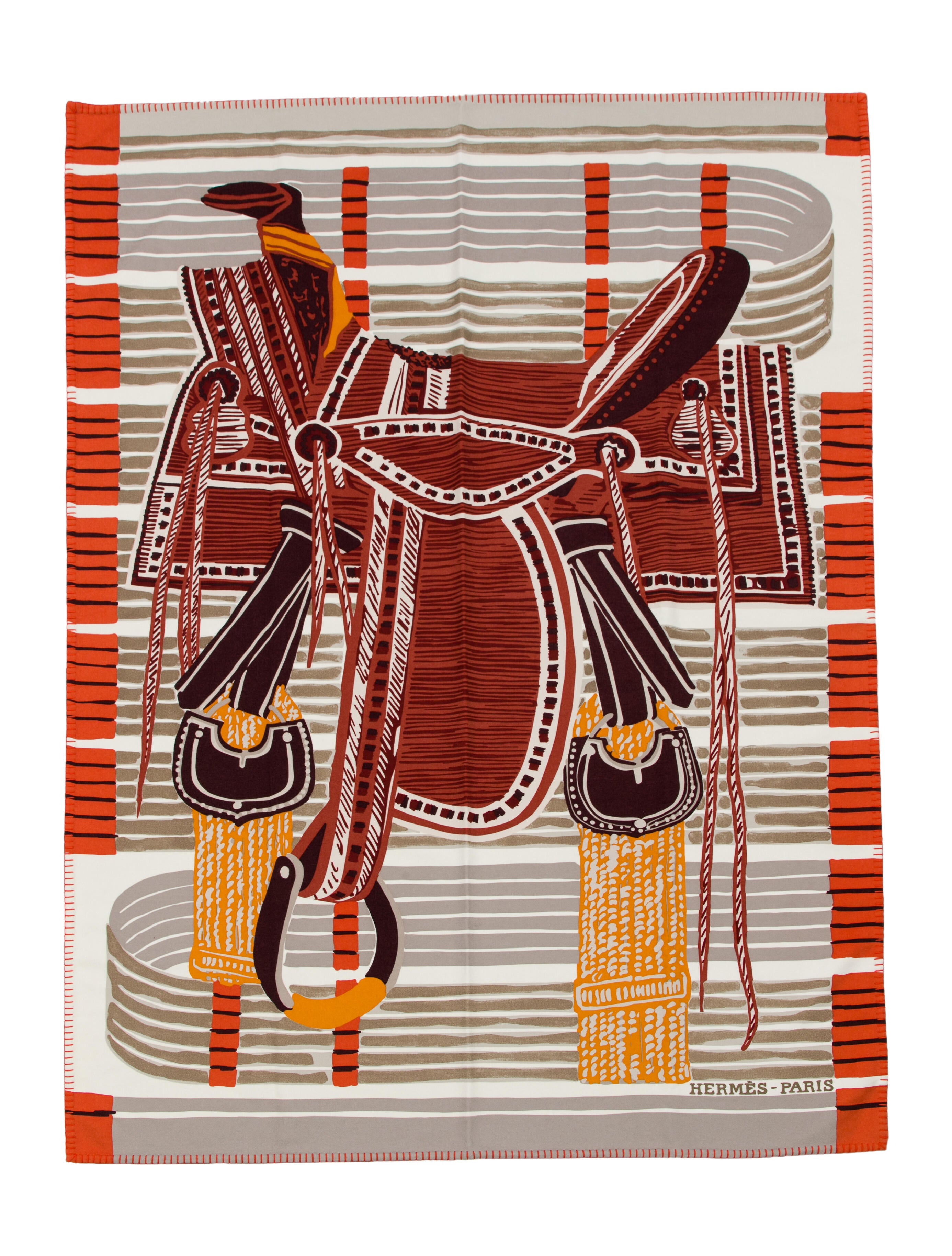 Hermès Cashmere Throw w/ Tags Brown Throws, Pillows & Throws