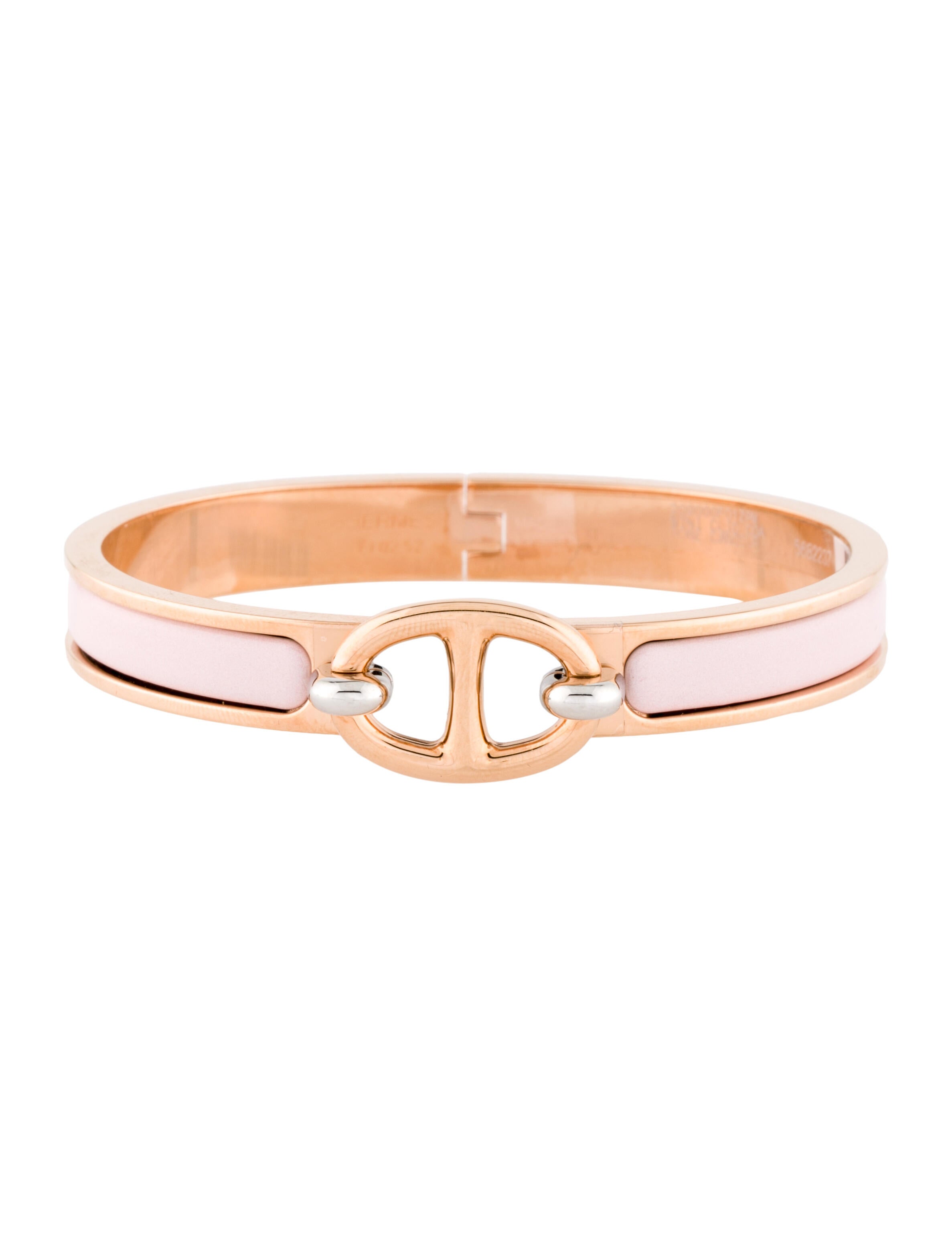 Hermès Mini Clic Chaine D'Ancre Bracelet w/ Tags - Pink, 18K